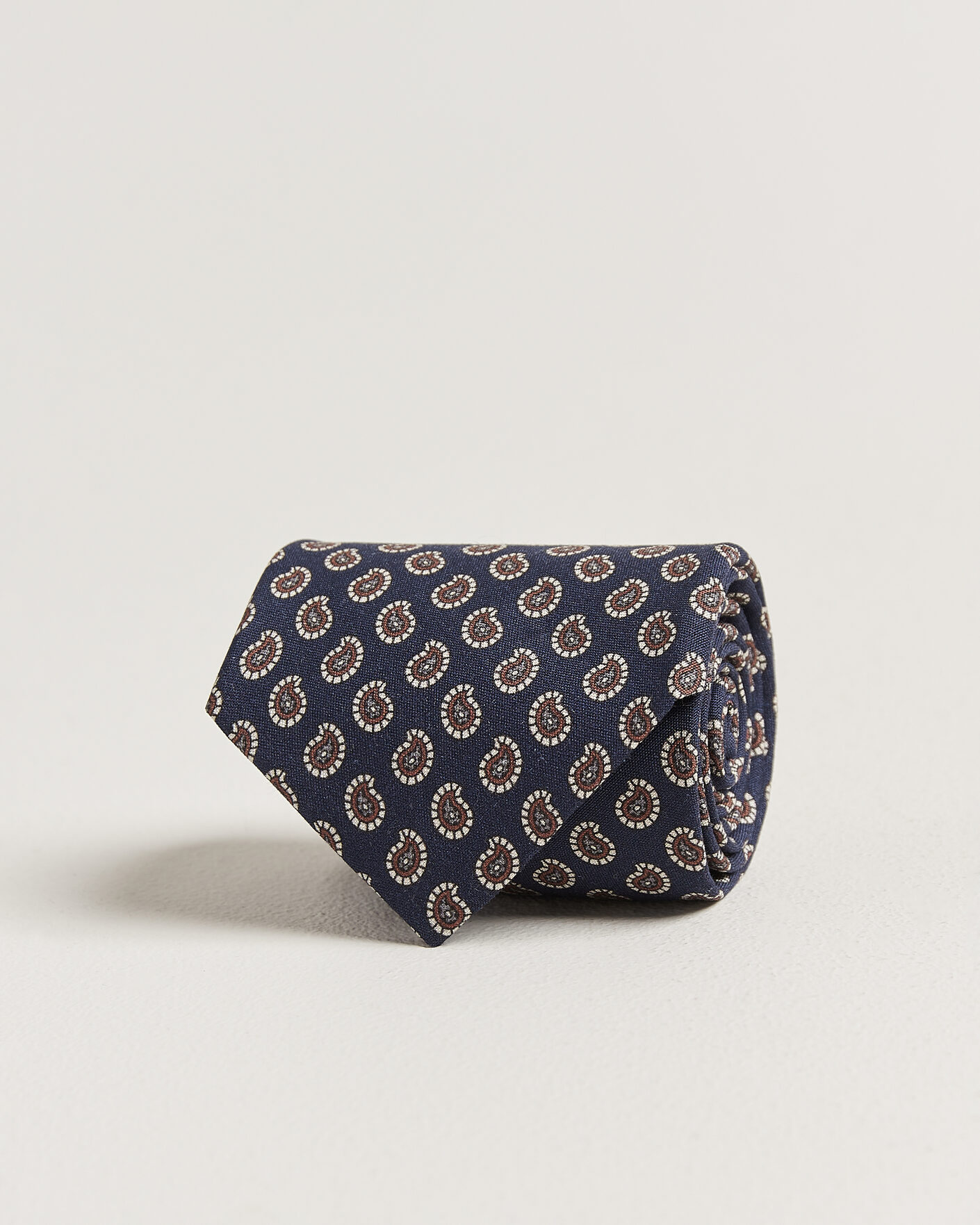 Herren | Krawatten | Stenströms | Printed Silk Paisley Tie 7,5cm Blue