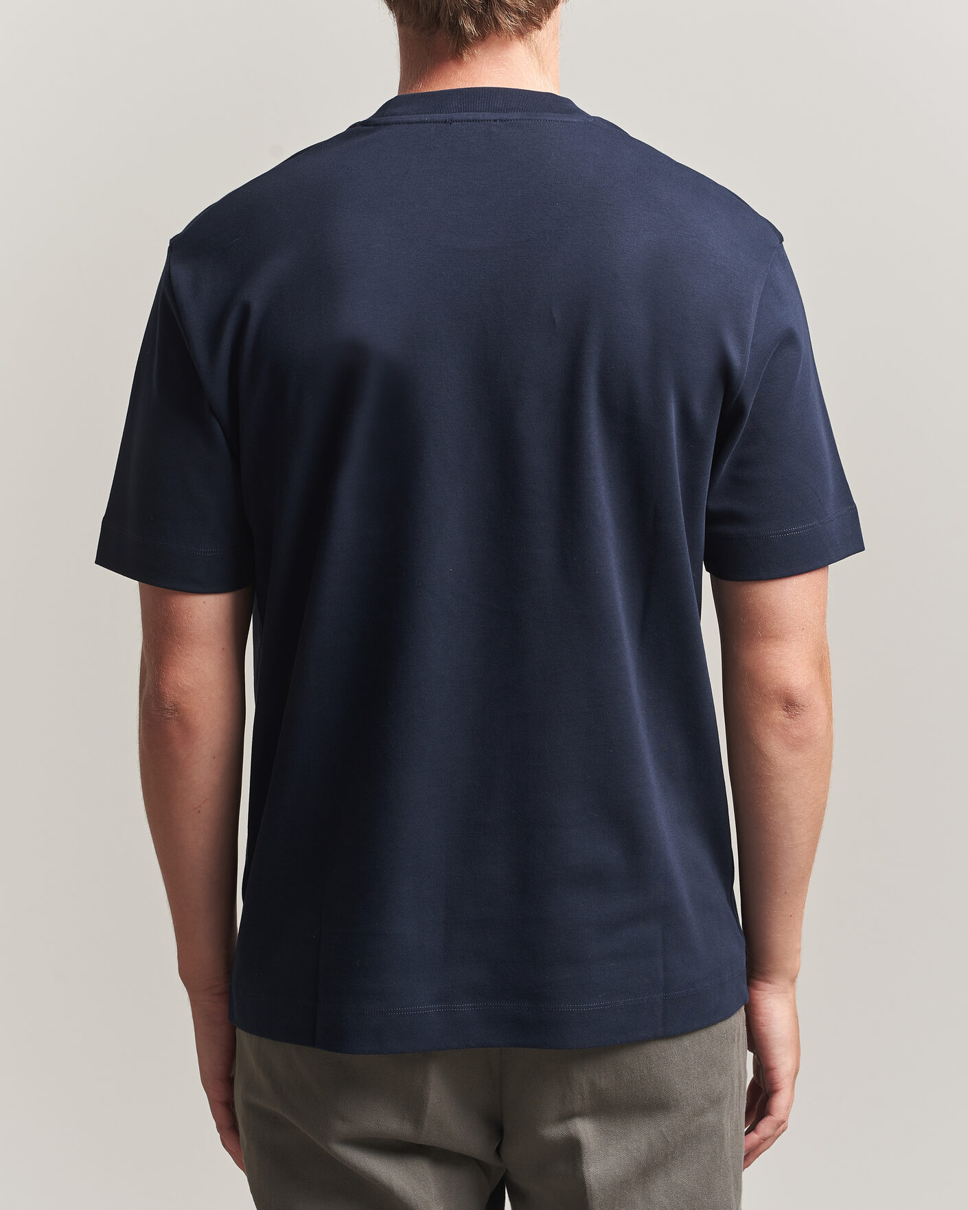 Herren | T-Shirts | Sunspel | Heavy Weight Supima Cotton T-Shirt Midnight Navy