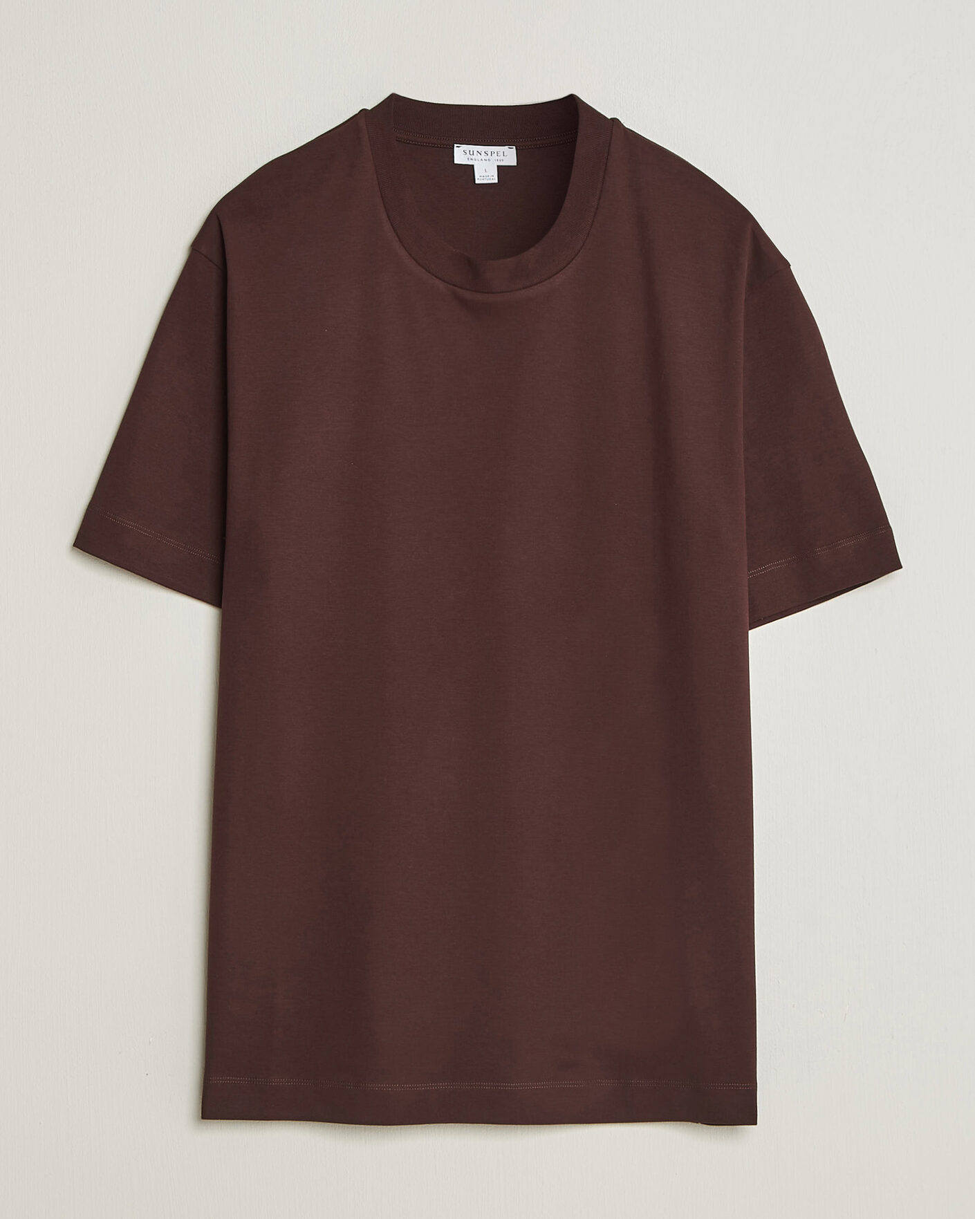 Herren | T-Shirts | Sunspel | Heavy Weight Supima Cotton T-Shirt Dark Brown