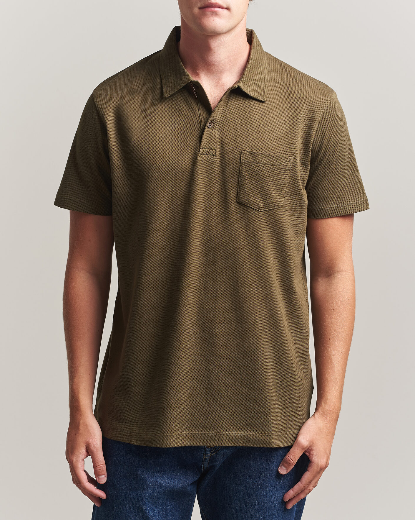 Herren | Poloshirts | Sunspel | Riviera Polo Shirt Loden Green