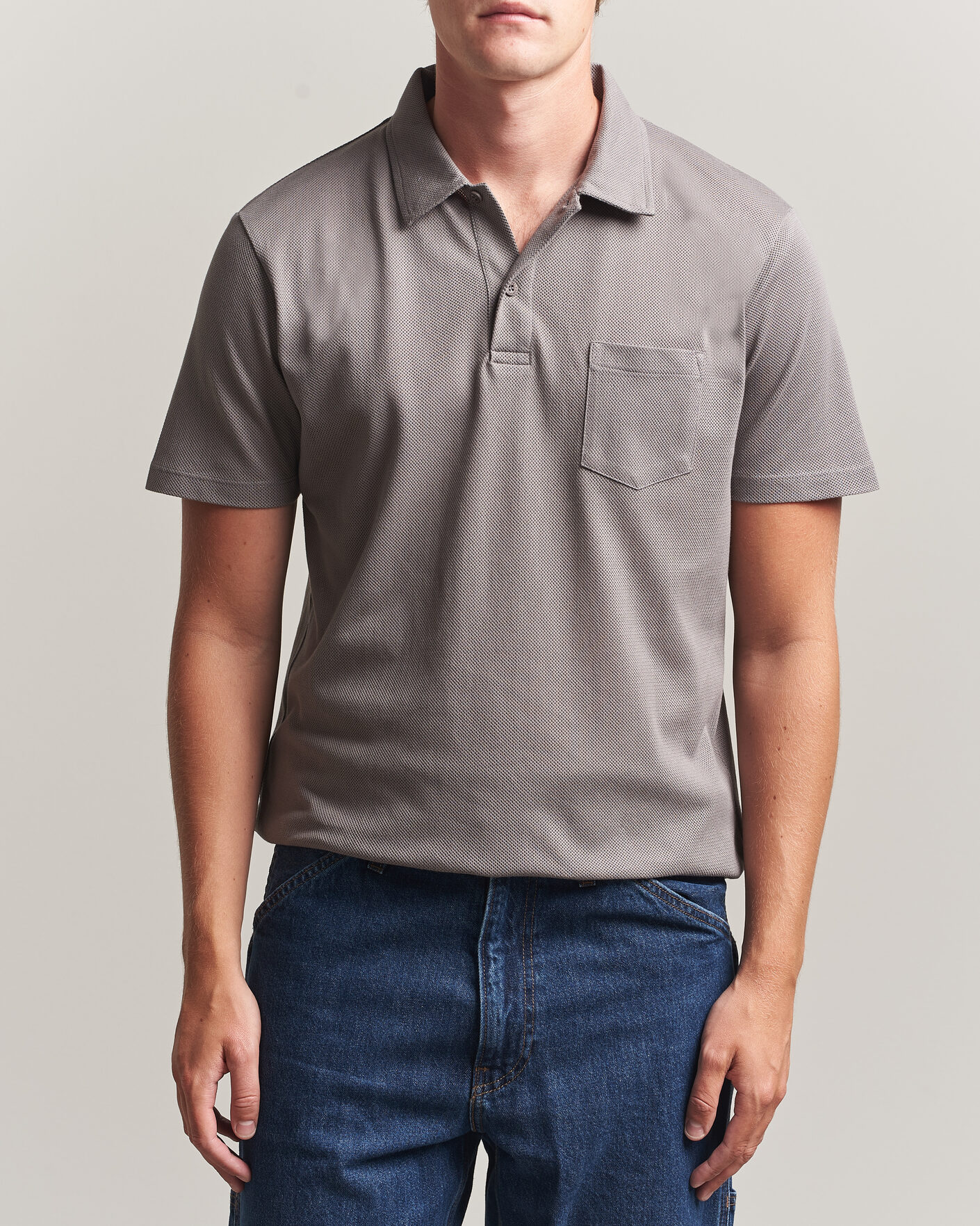Herren | Poloshirts | Sunspel | Riviera Polo Shirt Smoke Grey
