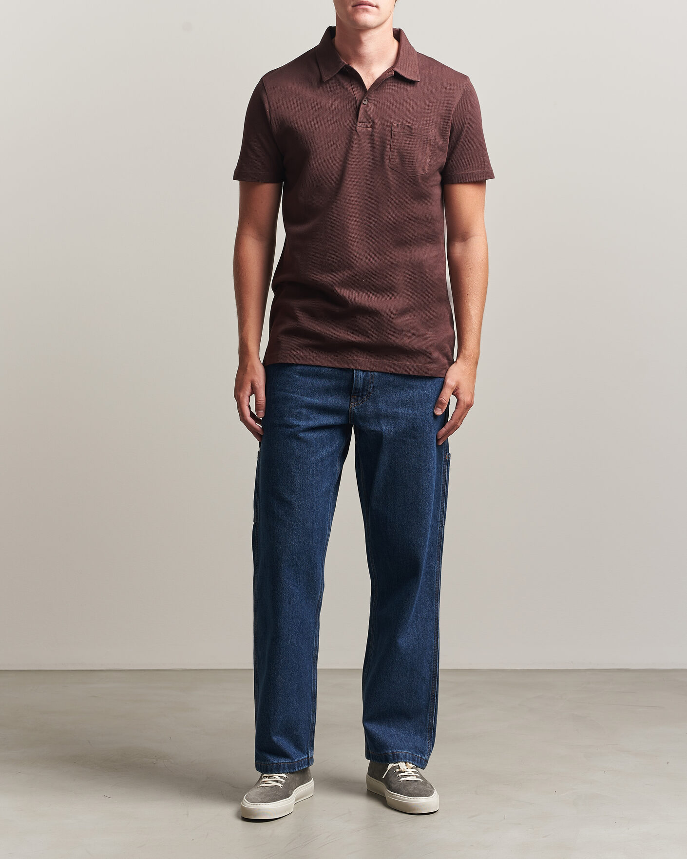 Herren | Poloshirts | Sunspel | Riviera Polo Shirt Dark Brown