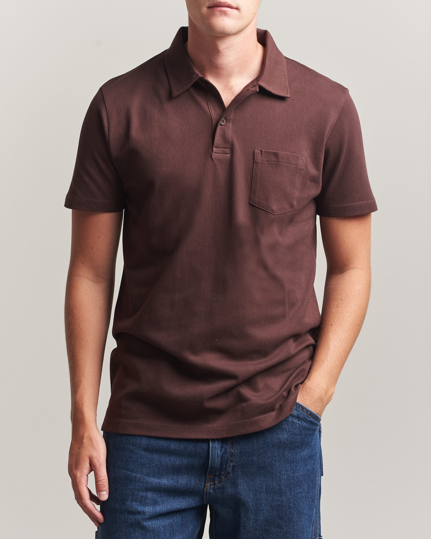 Herren | Poloshirts | Sunspel | Riviera Polo Shirt Dark Brown