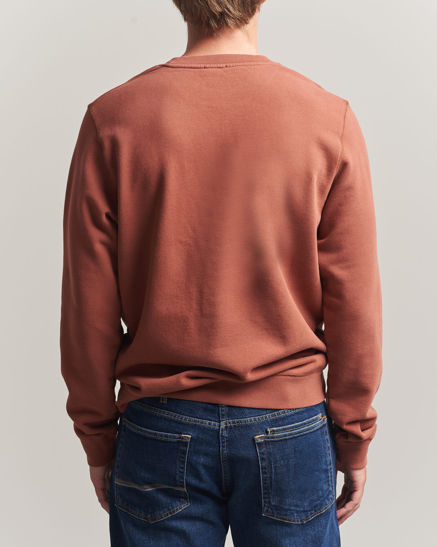 Herren | Pullover | Sunspel | Loopback Sweatshirt Dark Tabacco