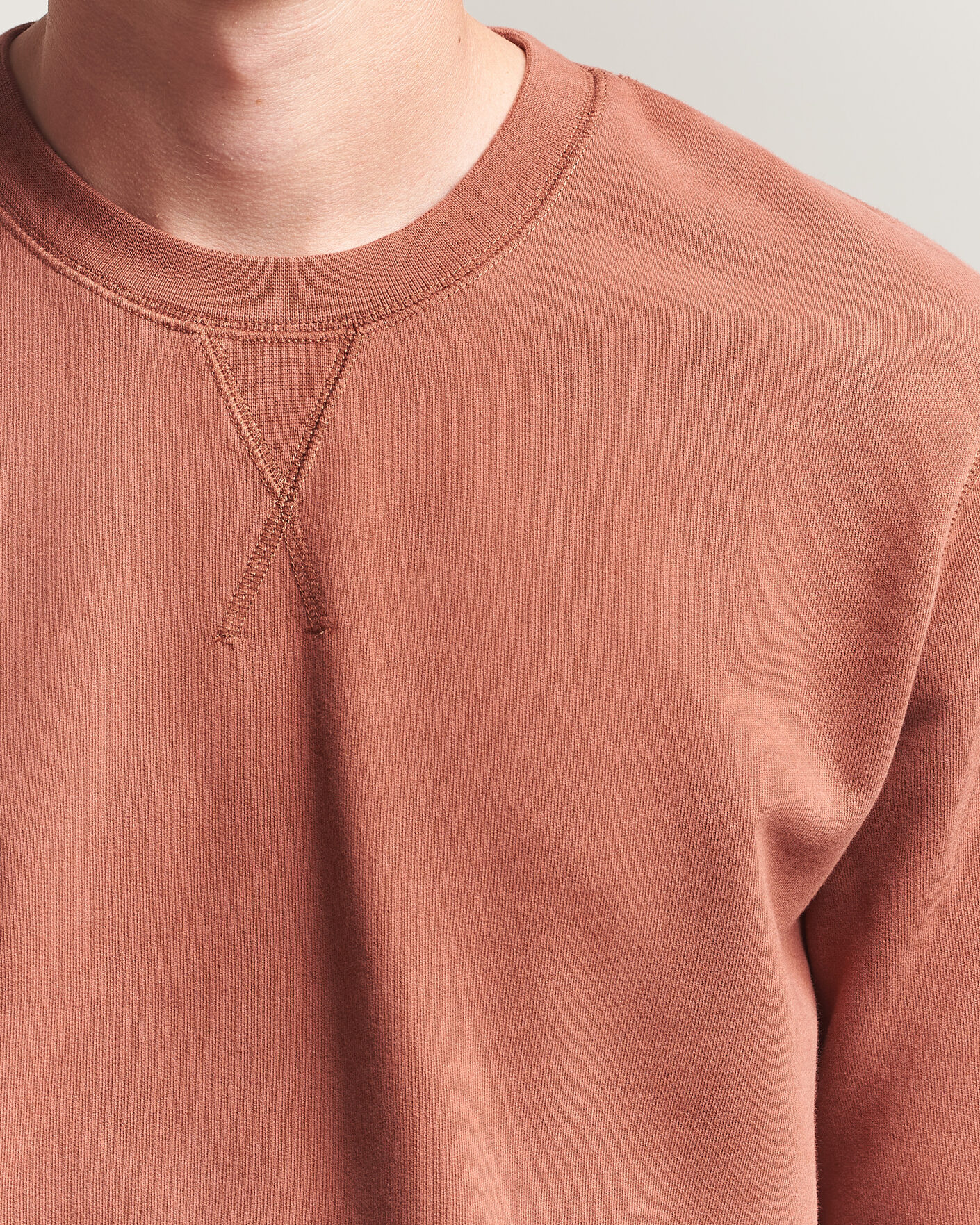 Herren | Pullover | Sunspel | Loopback Sweatshirt Dark Tabacco