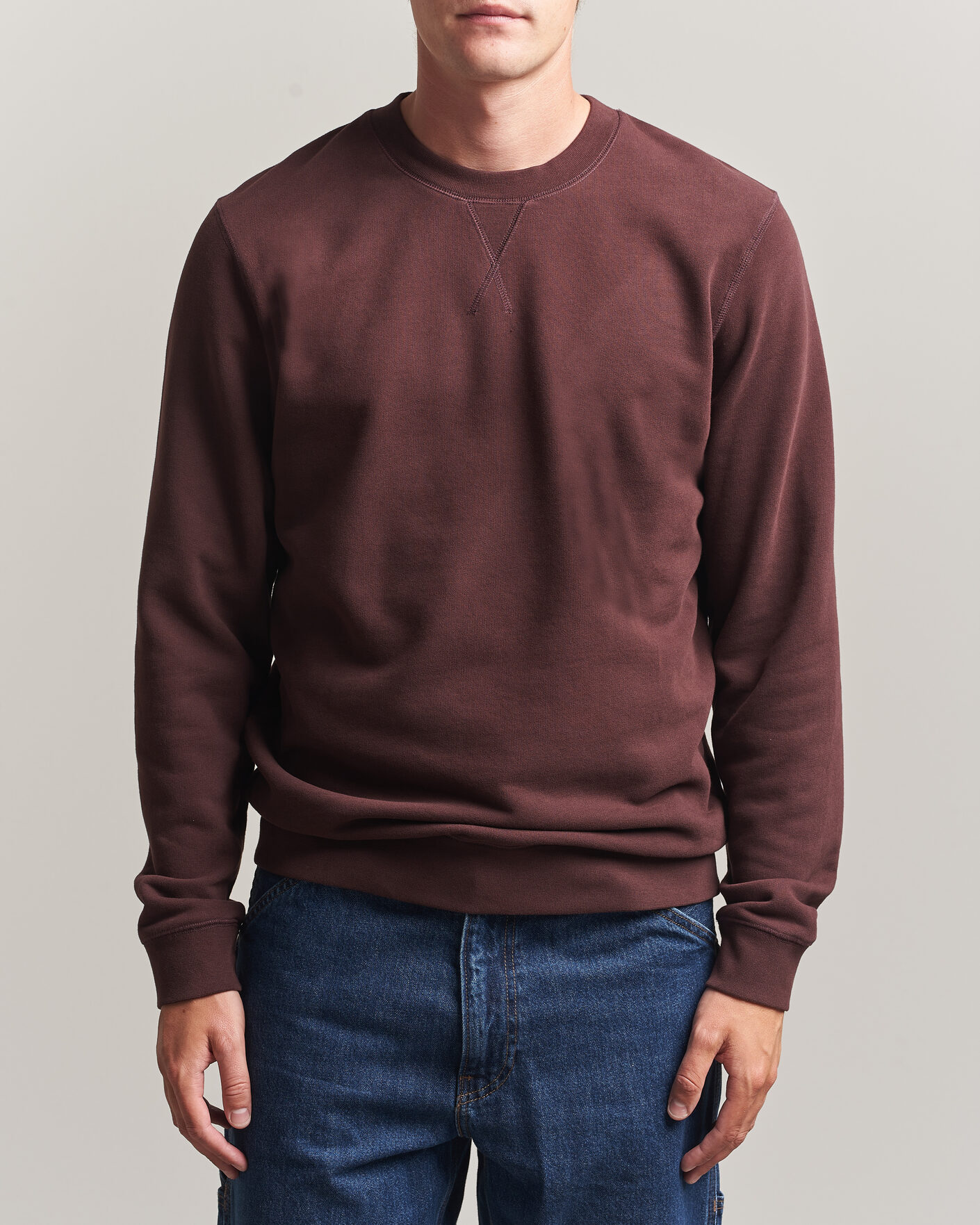 Herren | Pullover | Sunspel | Loopback Sweatshirt Dark Brown