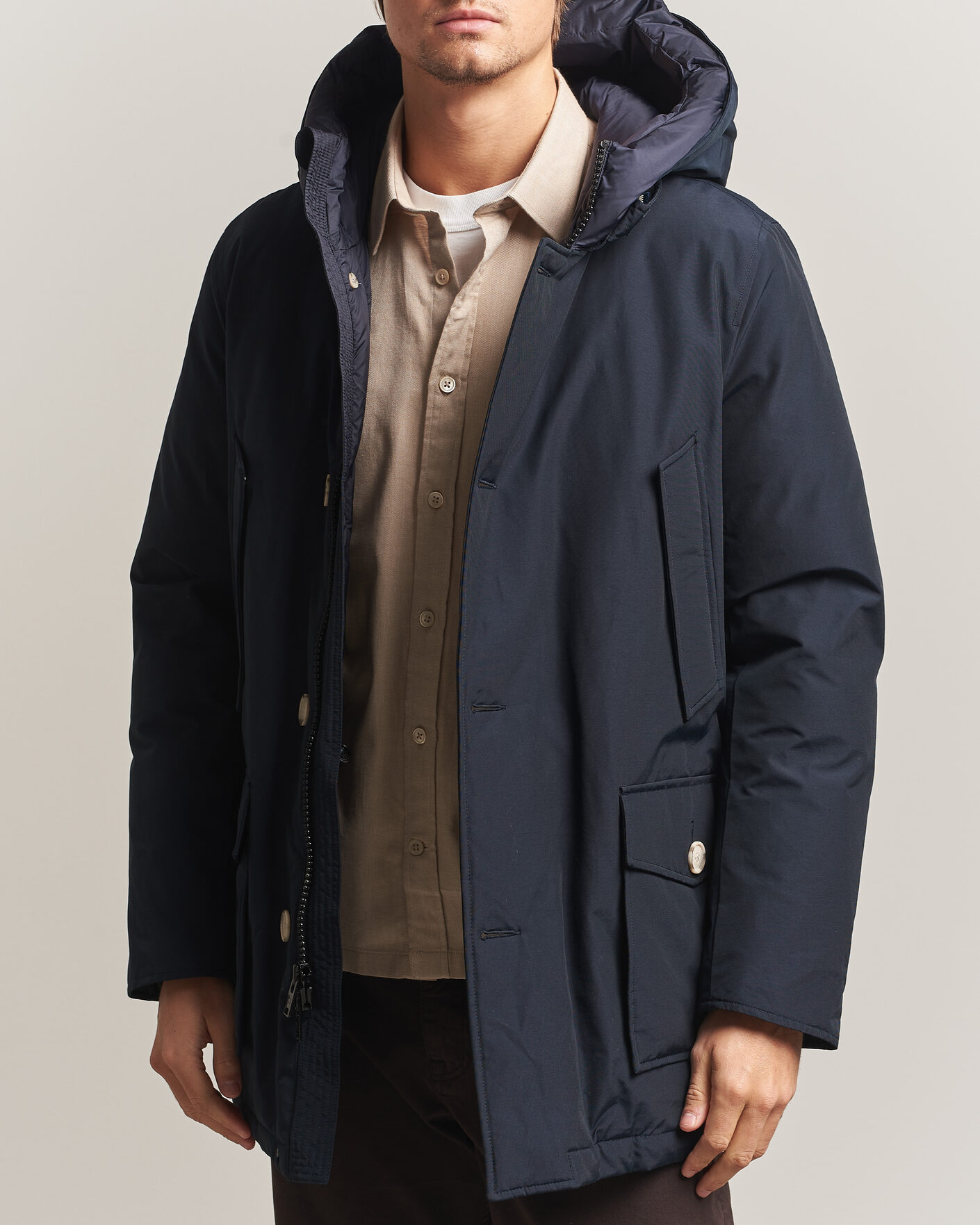 Herren | Jacken | Woolrich | Arctic Parka No Fur Melton Blue
