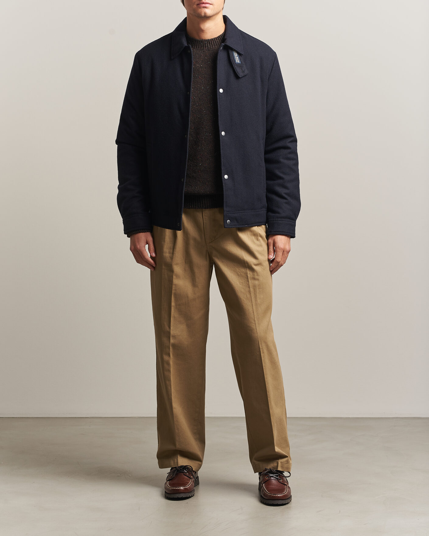 Herren | Jacken | Woolrich | Wool Light Padded Keating Shirt Jacket Melton Blue