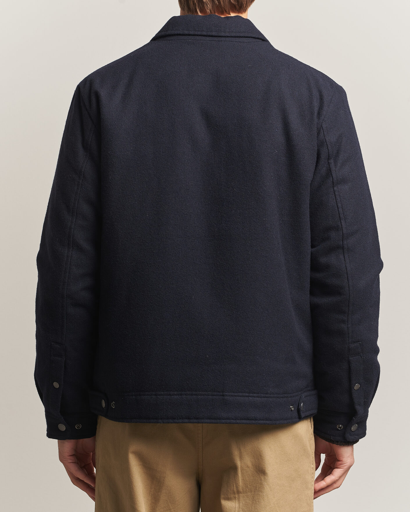 Herren | Jacken | Woolrich | Wool Light Padded Keating Shirt Jacket Melton Blue