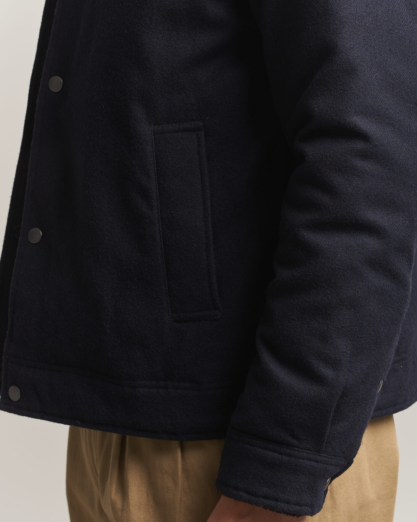 Herren | Jacken | Woolrich | Wool Light Padded Keating Shirt Jacket Melton Blue