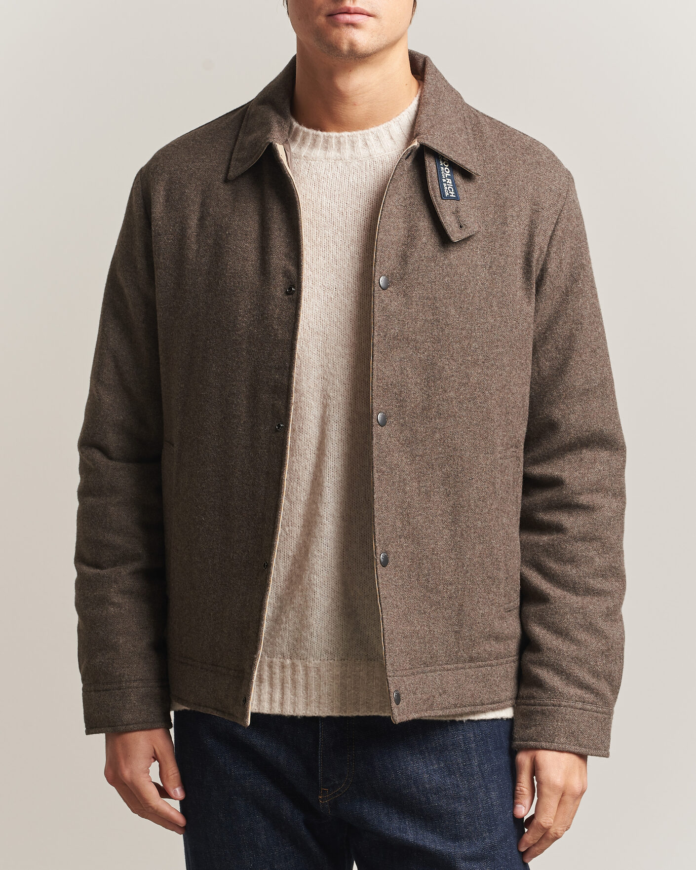 Herren | Jacken | Woolrich | Wool Light Padded Keating Shirt Jacket Falcon