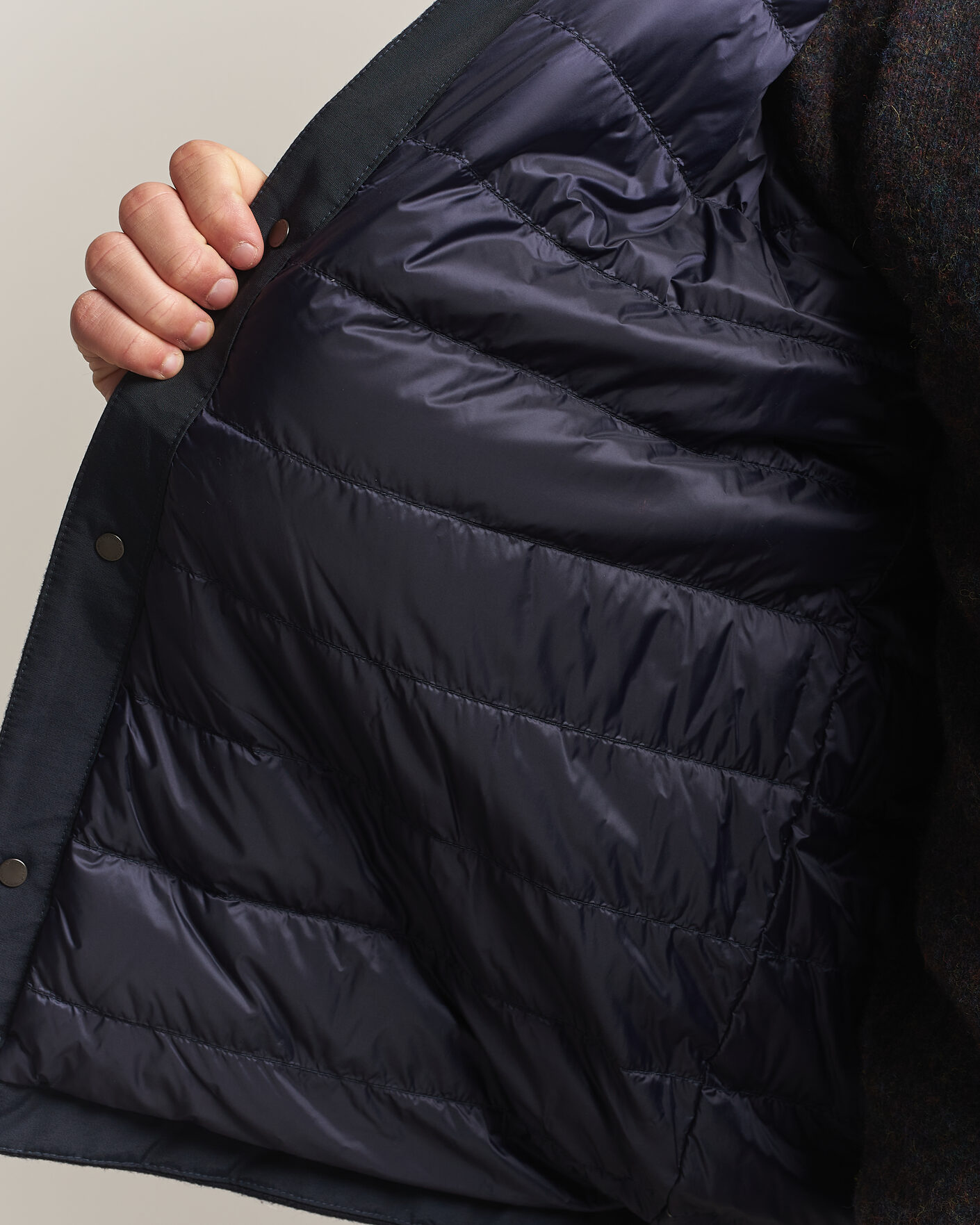 Herren | Jacken | Woolrich | Alaskan Wool Light Padded Shirt Jacket Melton Blue