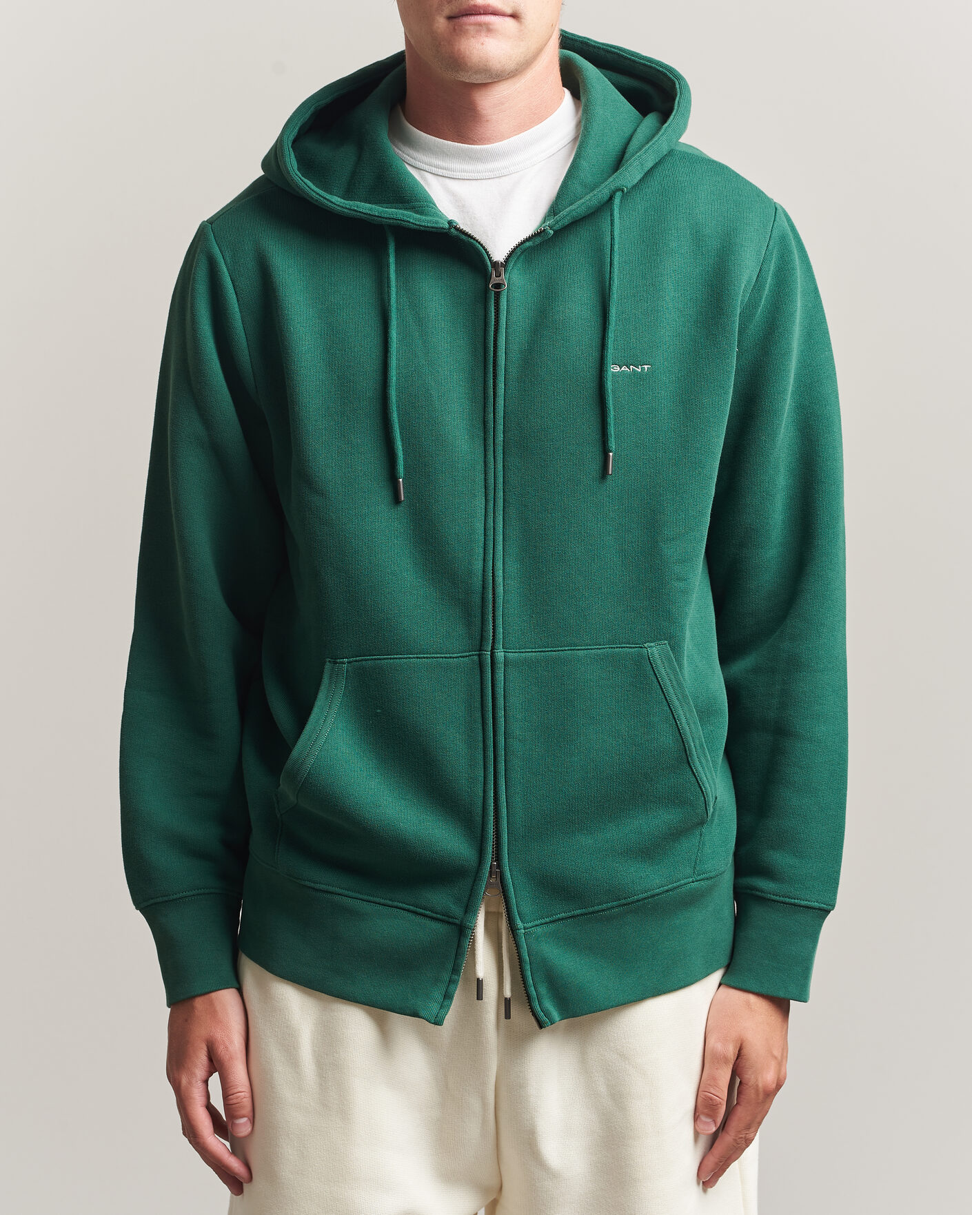Herren | Pullover | Gant | Tournament Full Zip Hoodie Green