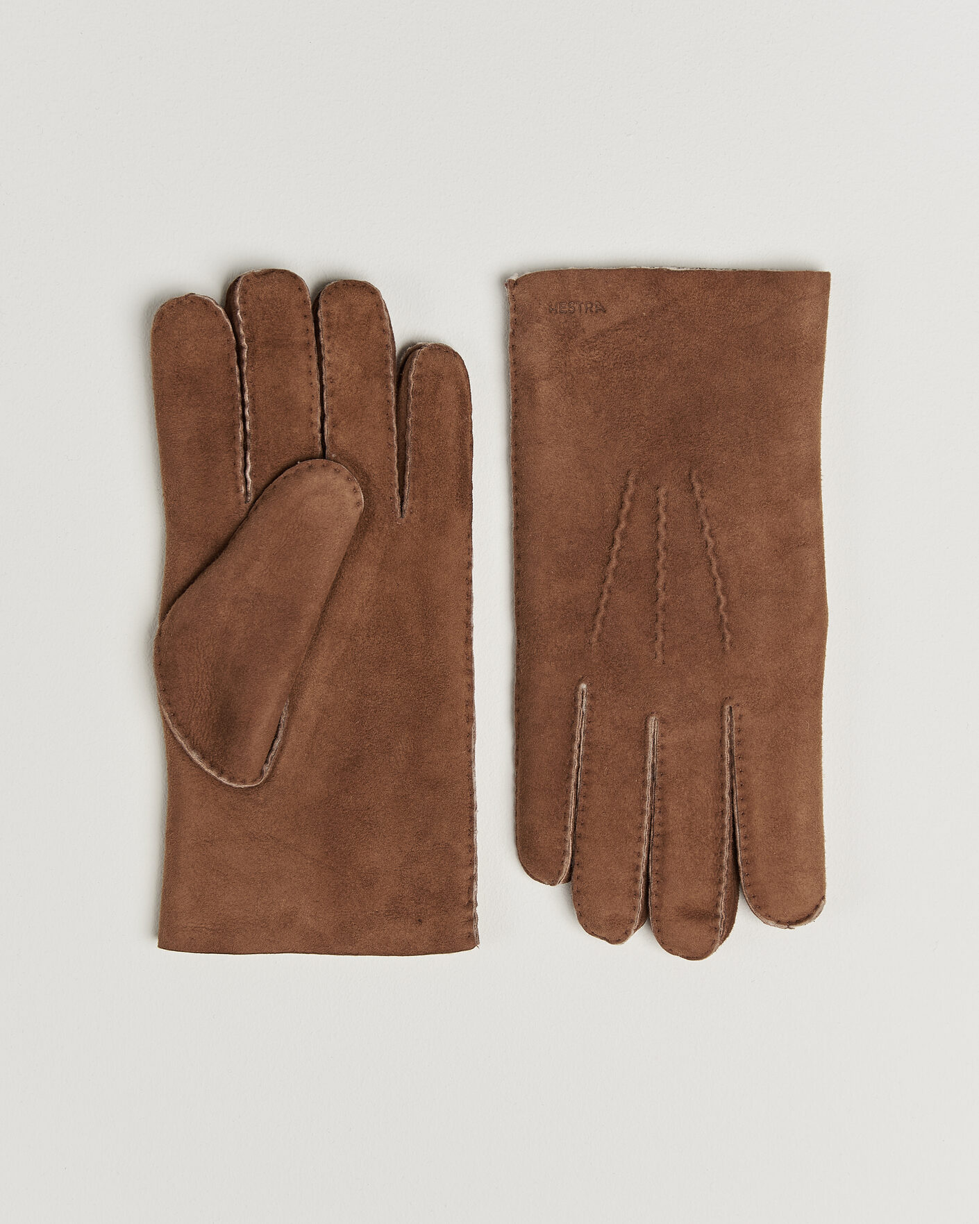 Herren | Handschuhe | Hestra | Bernard Lambskin Suede Glove Brown
