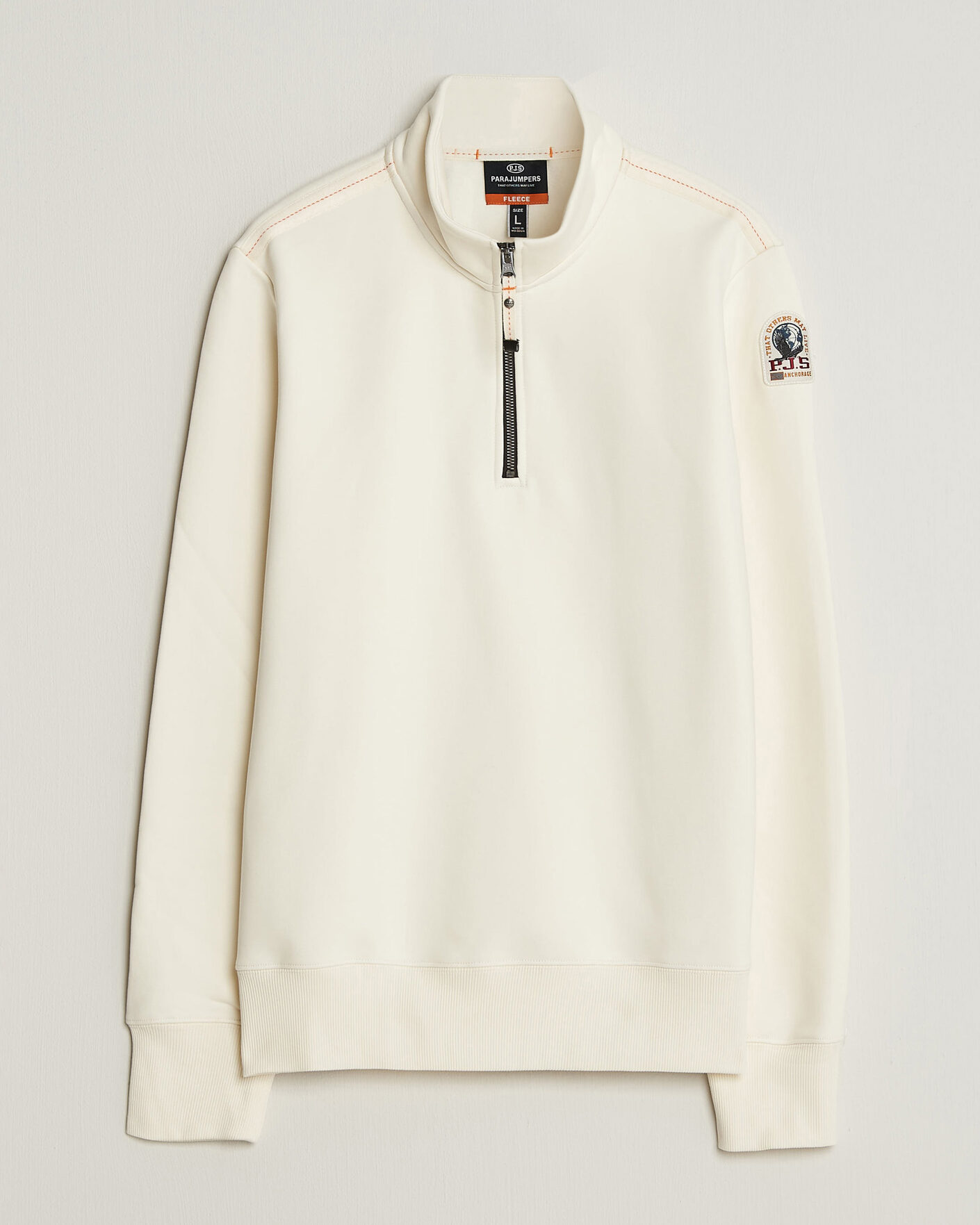 Herren | Pullover | Parajumpers | Broad Peak Super Easy Half Zip Sweatshirt Warm Ivory