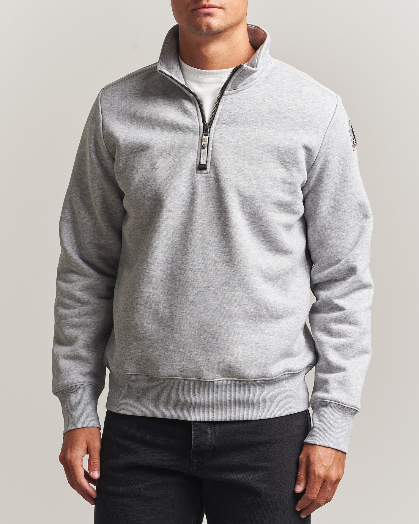 Herren | Pullover | Parajumpers | Broad Peak Super Easy Half Zip Sweatshirt Ash Grey Melange