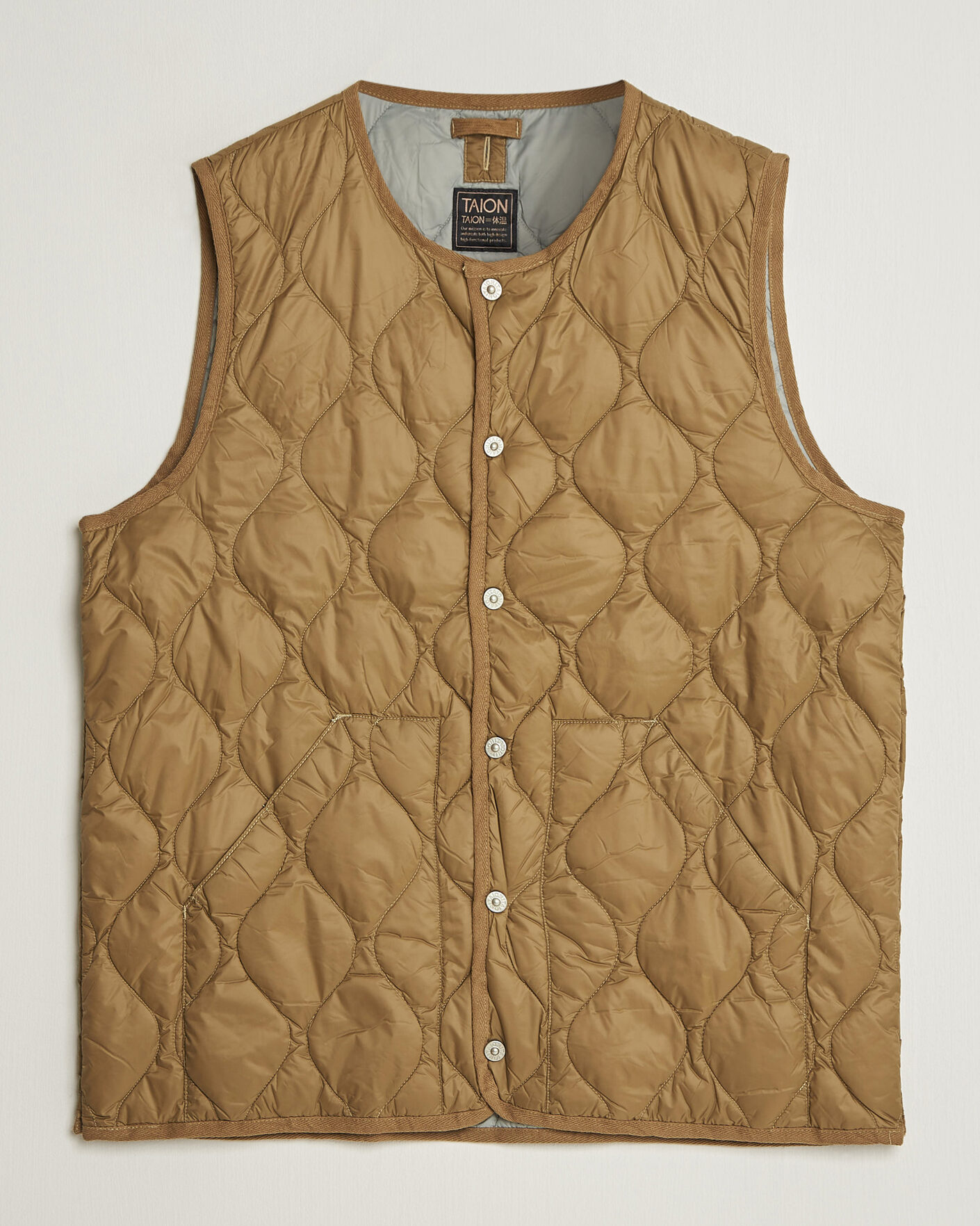 Herren | Westen | TAION | Military Crew Neck Down Vest Dark Khaki Olive