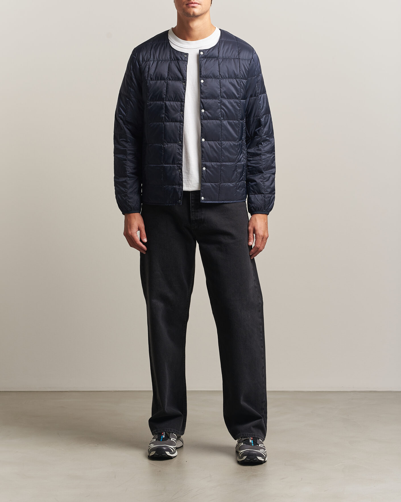 Herren | Jacken | TAION | Crew Neck Button Down Jacket Dark Navy