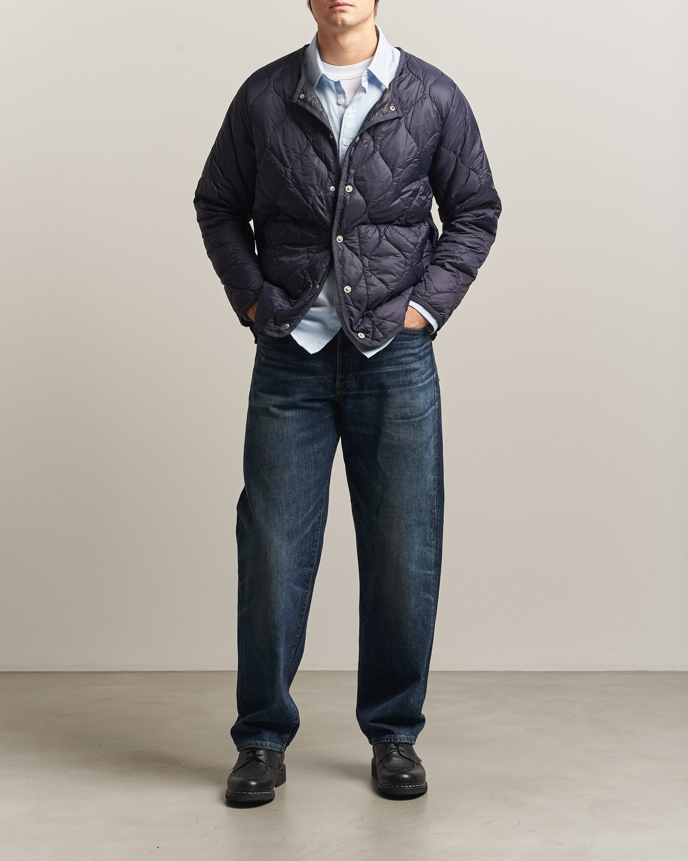 Herren | Jacken | TAION | Military Crew Neck Down Jacket Dark Navy