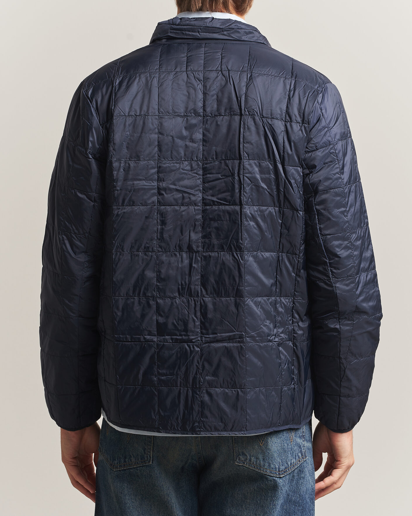 Herren | Jacken | TAION | High Neck Full Zip Lightweight Down Jacket Dark Navy