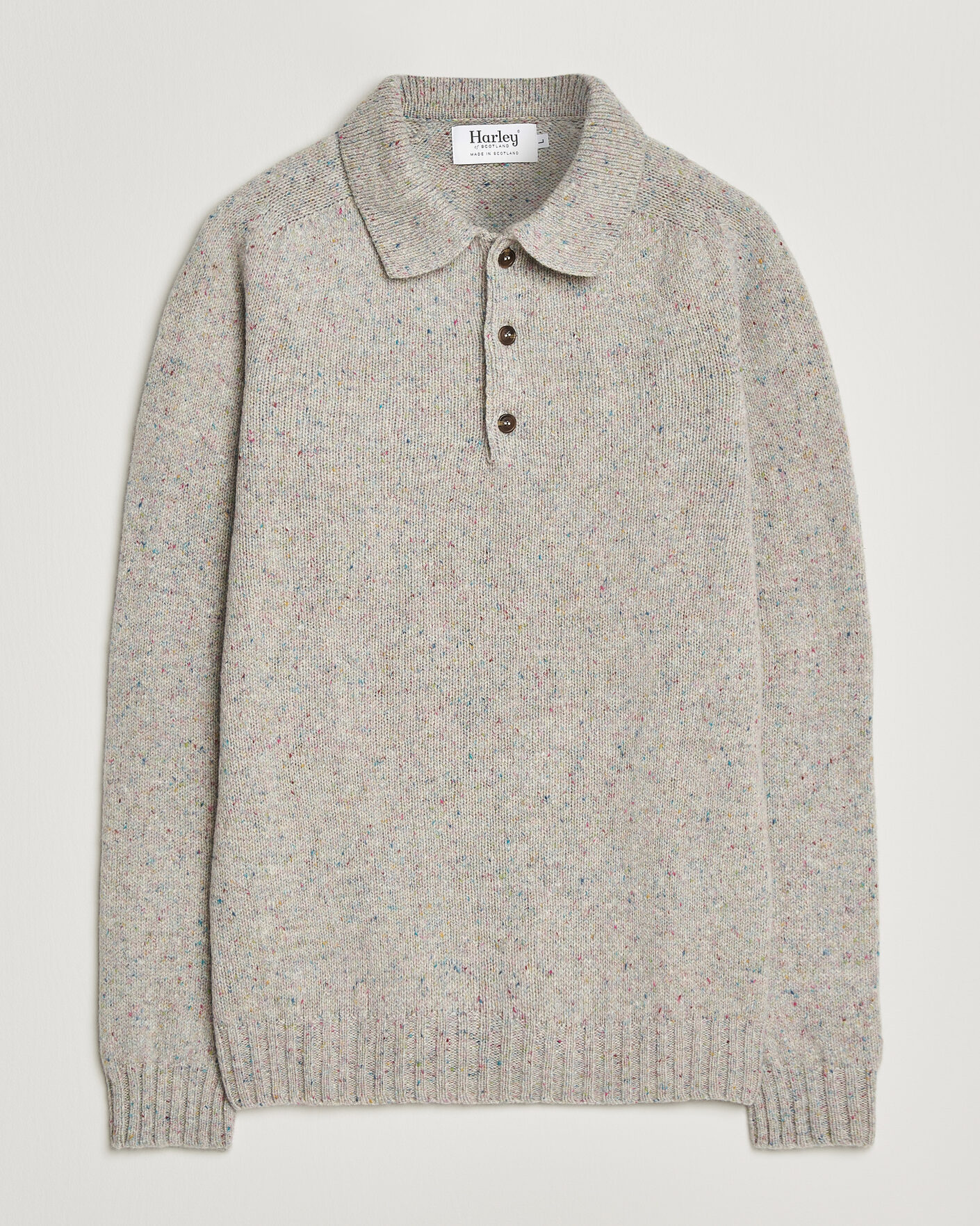 Herren | Pullover | Harley Of Scotland | Donegal Wool Polo Machair