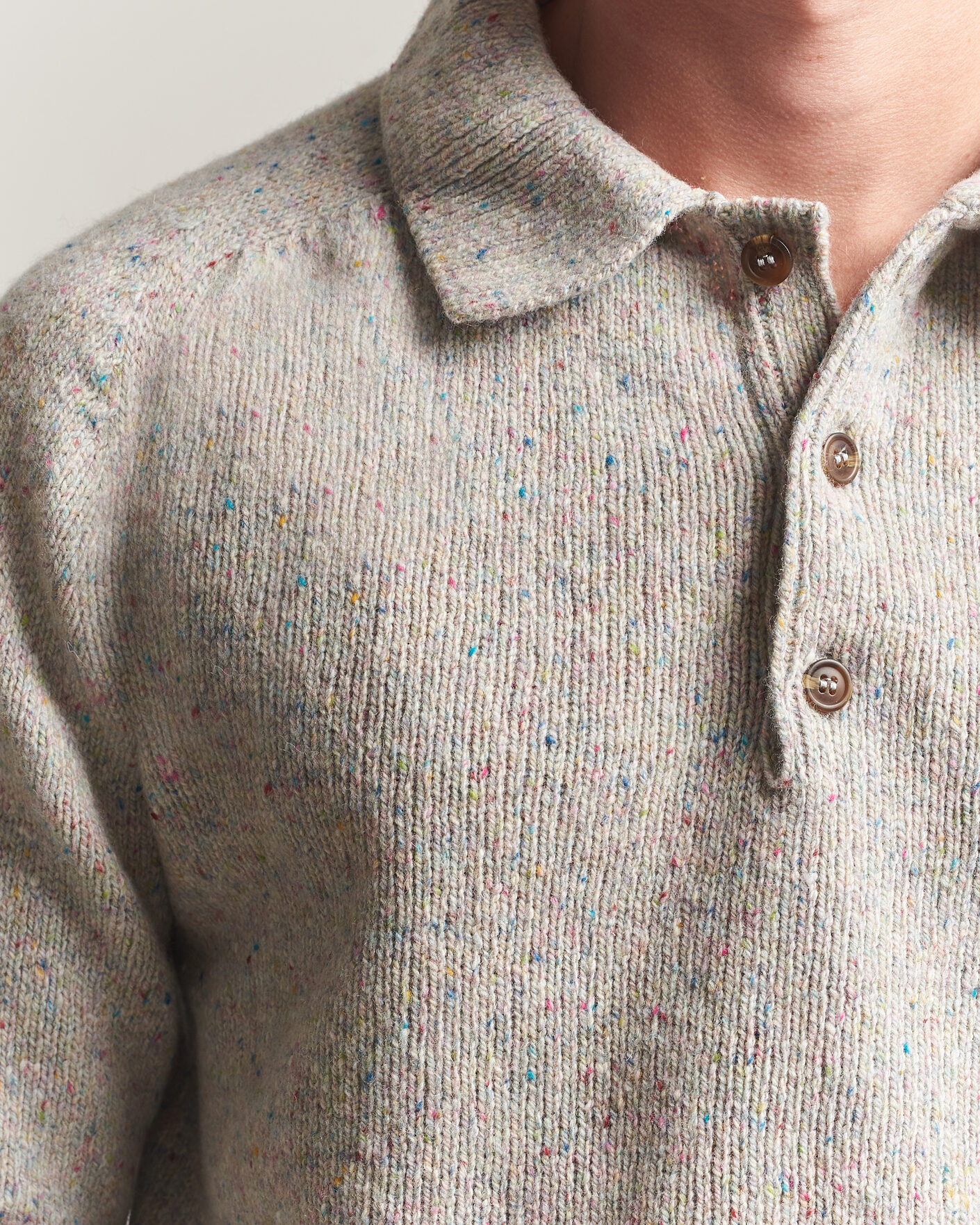 Herren | Pullover | Harley Of Scotland | Donegal Wool Polo Machair