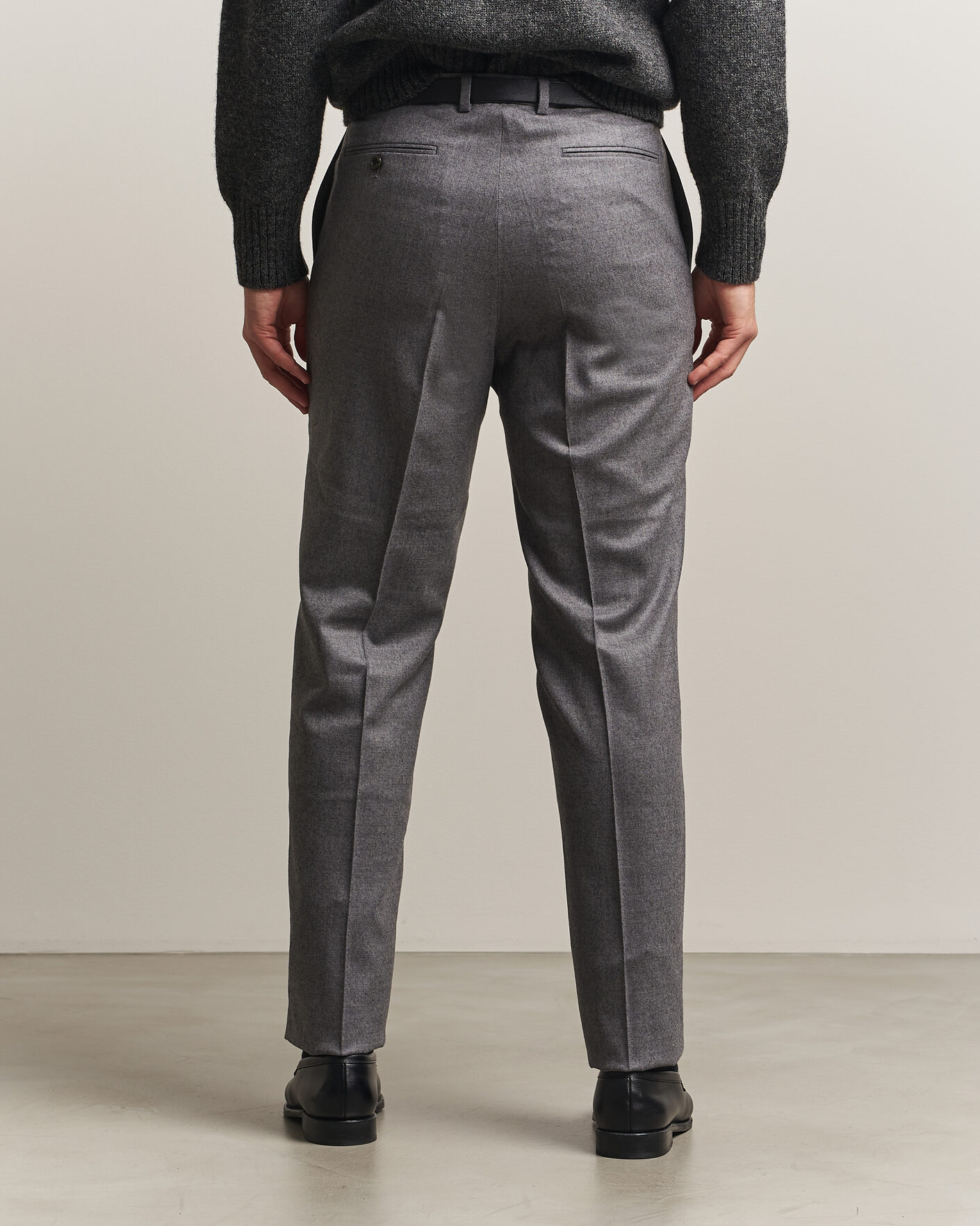 Herren | Hosen | Kamakura Shirts | Saxony Wool Ivy Trousers Mid Gray