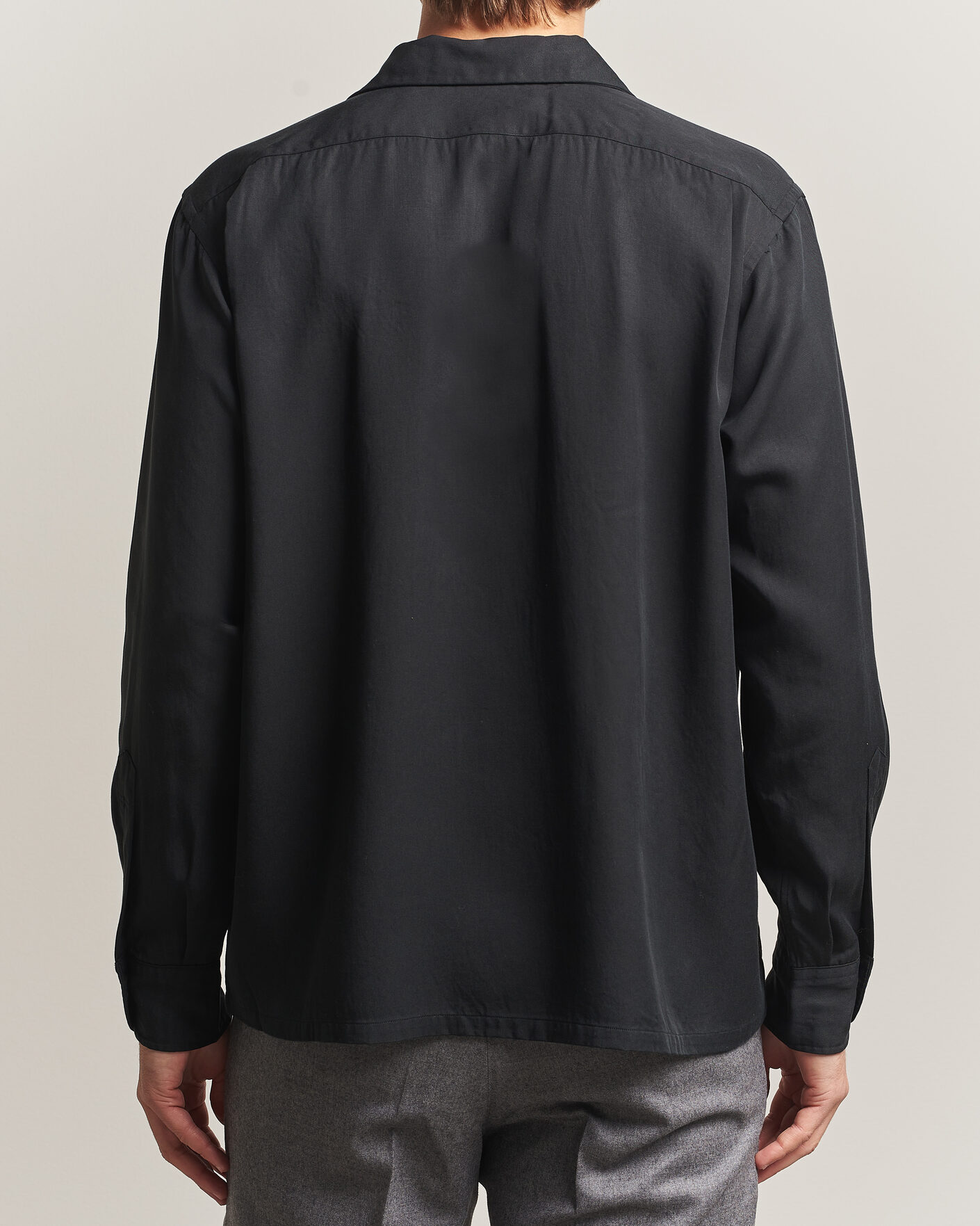Herren | Hemden | Kamakura Shirts | Vintage Open Collar Shirt Black