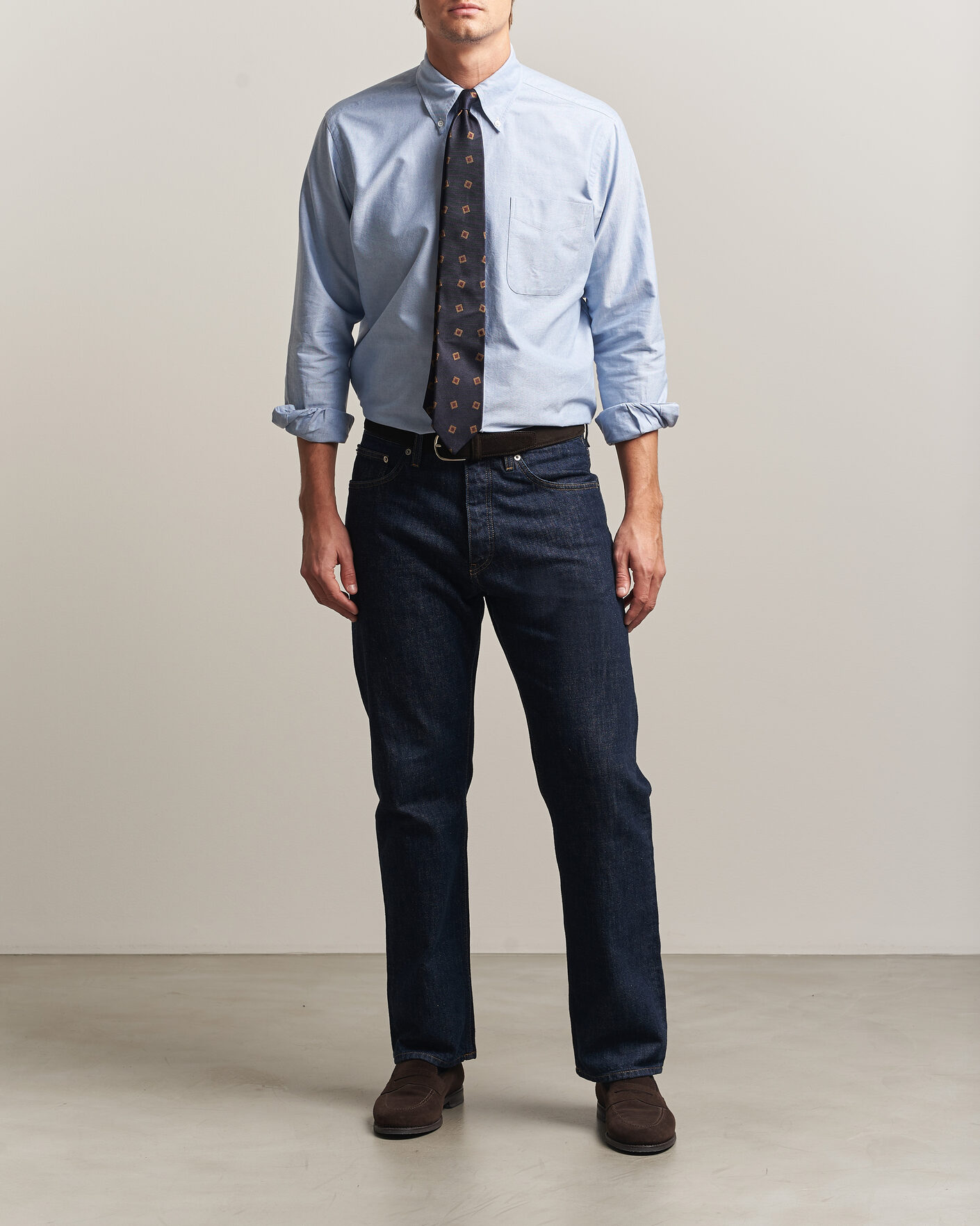Herren | Hemden | Kamakura Shirts | Ametora Japanese Oxford BD Shirt Light Blue