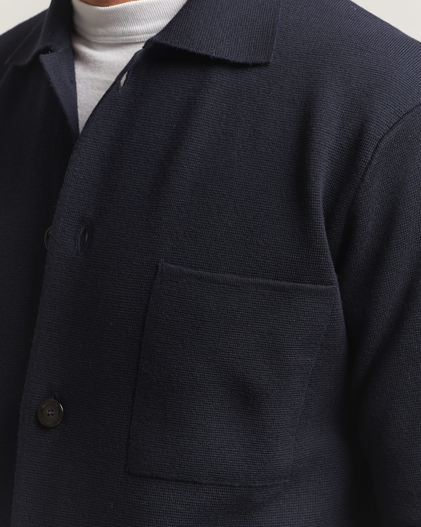 Herren | Hemden | Lardini | Knitted Pocket Overshirt Navy