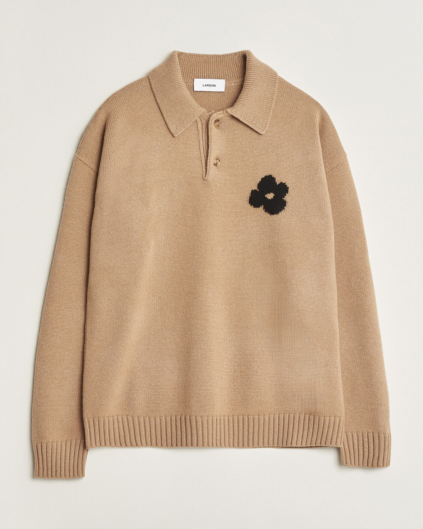 Herren | Pullover | Lardini | Knitted Wool/Cashmere Polo Brown