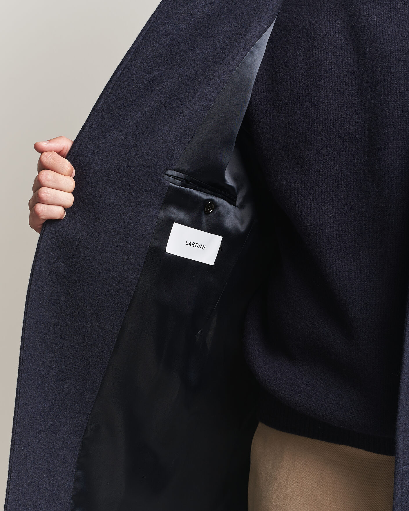 Herren | Jacken | Lardini | Wool/Cashmere Boucle Car Coat Navy