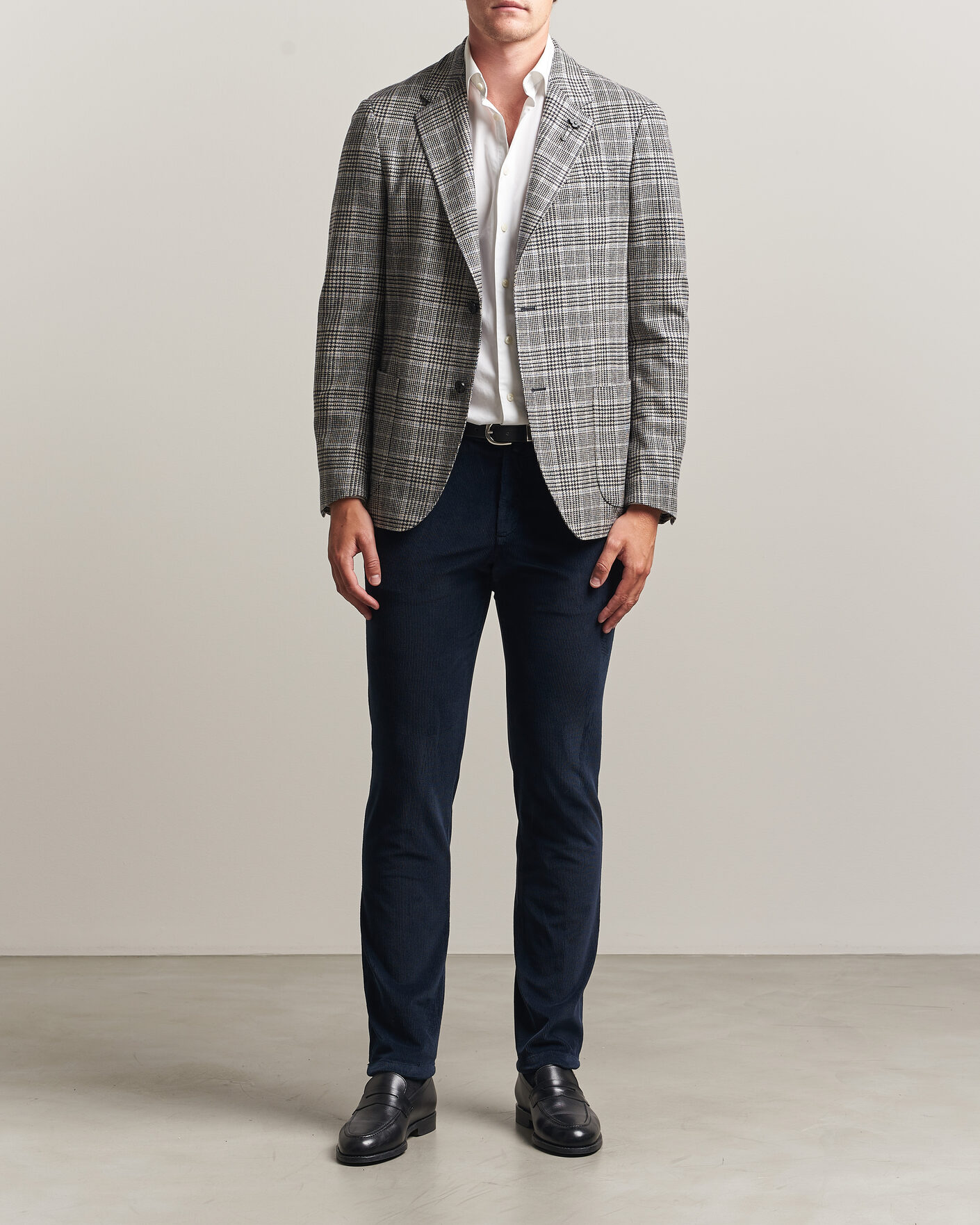 Herren | Sakkos | Lardini | Wool/Cashmere Houndstooth Blazer Blue