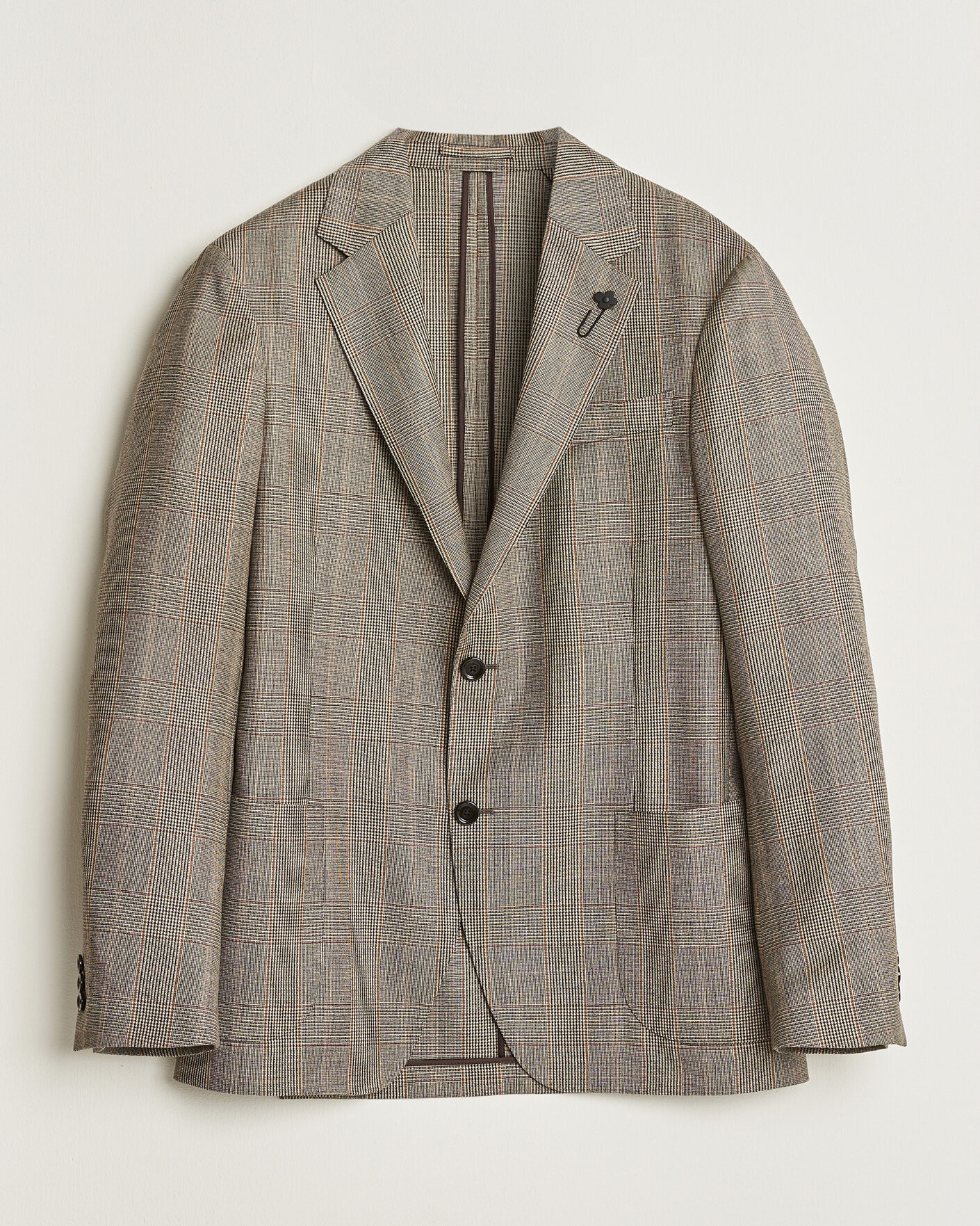 Herren | Sakkos | Lardini | Wool Prince of Wales Check Blazer Brown