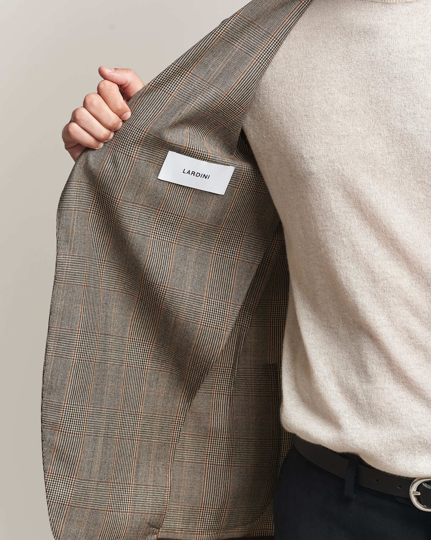 Herren | Sakkos | Lardini | Wool Prince of Wales Check Blazer Brown