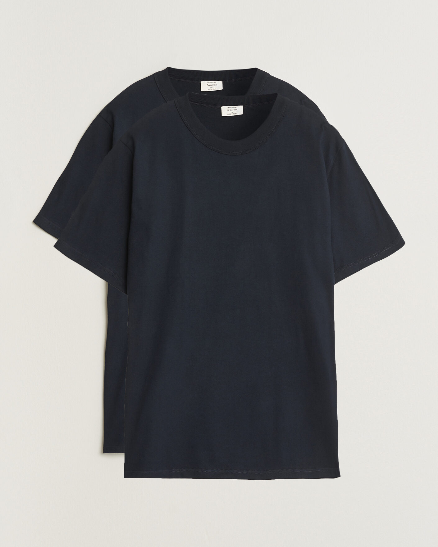 Herren | T-Shirts | Armor Lux for Care of Carl | Armor-lux 2-Pack Heritage Callac T-Shirt Rich Navy