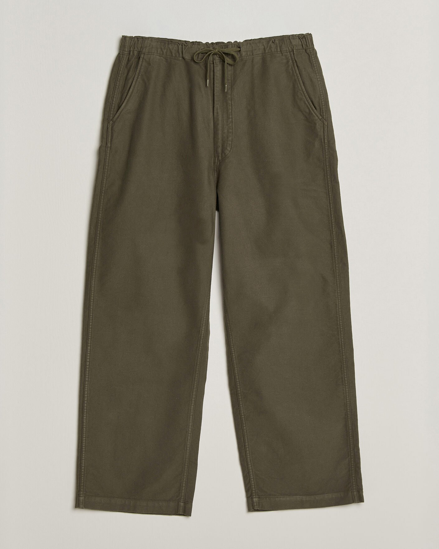 Herren | Hosen | orSlow | Wide Fit New Yorker Brushed Trousers Moss Gray