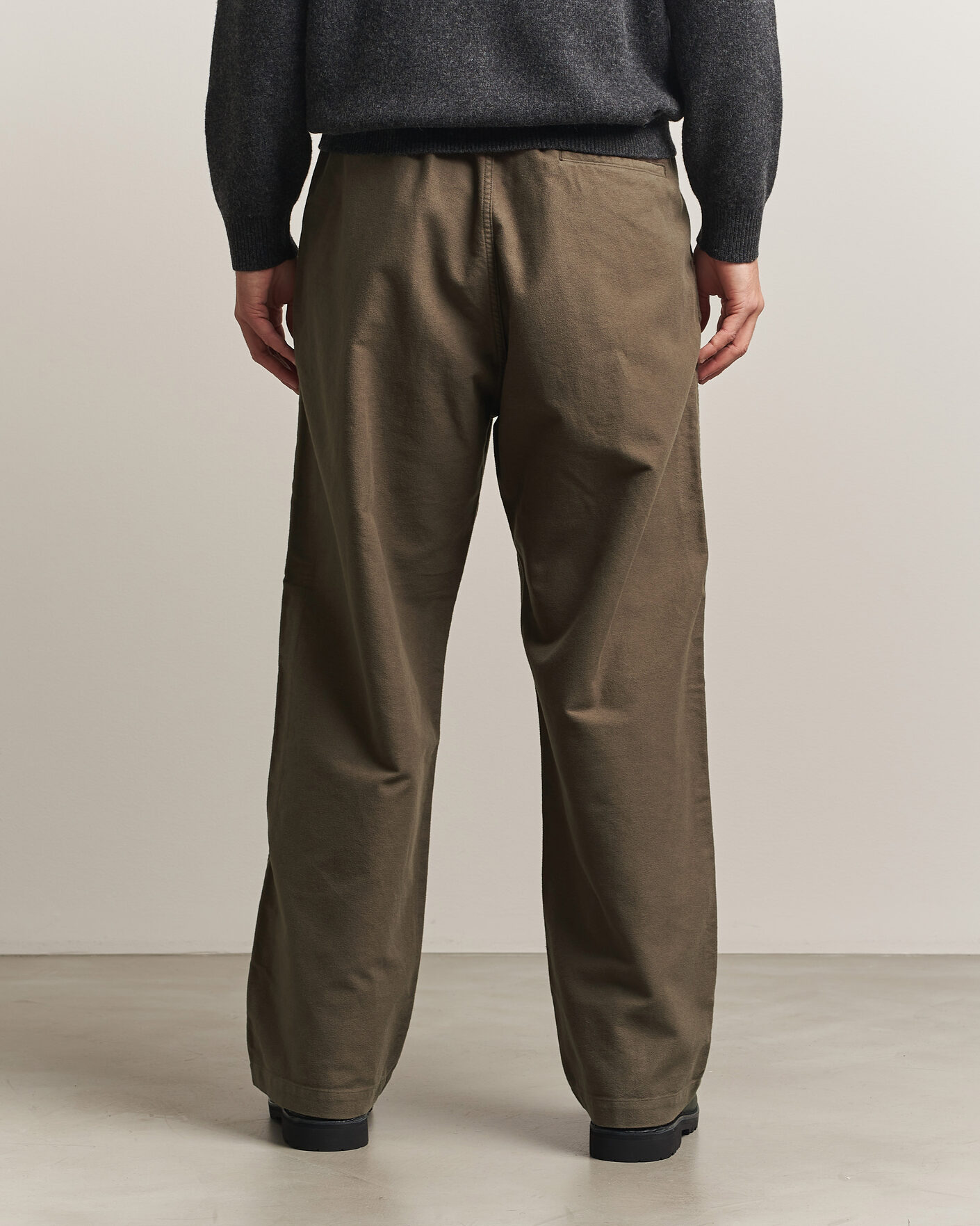Herren | Hosen | orSlow | Wide Fit New Yorker Brushed Trousers Moss Gray