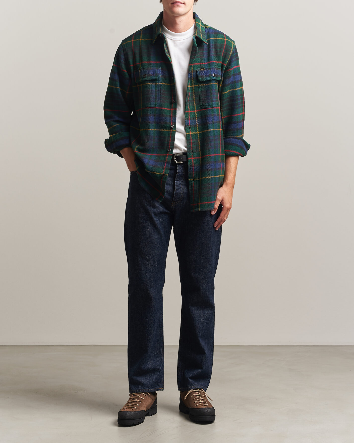 Herren | Hemden | Filson | Vintage Flannel Work Shirt Green/Navy