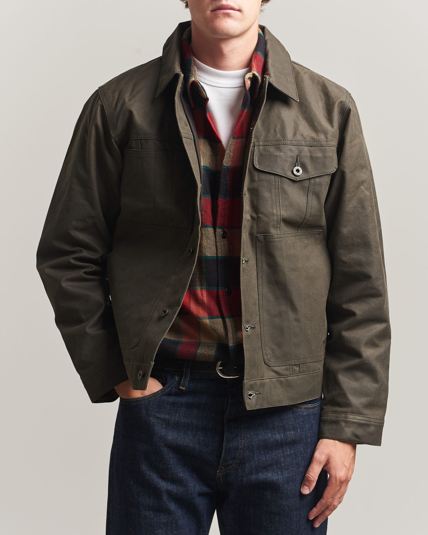 Herren | Jacken | Filson | Short Lined Tin Cloth Cruiser Beluga