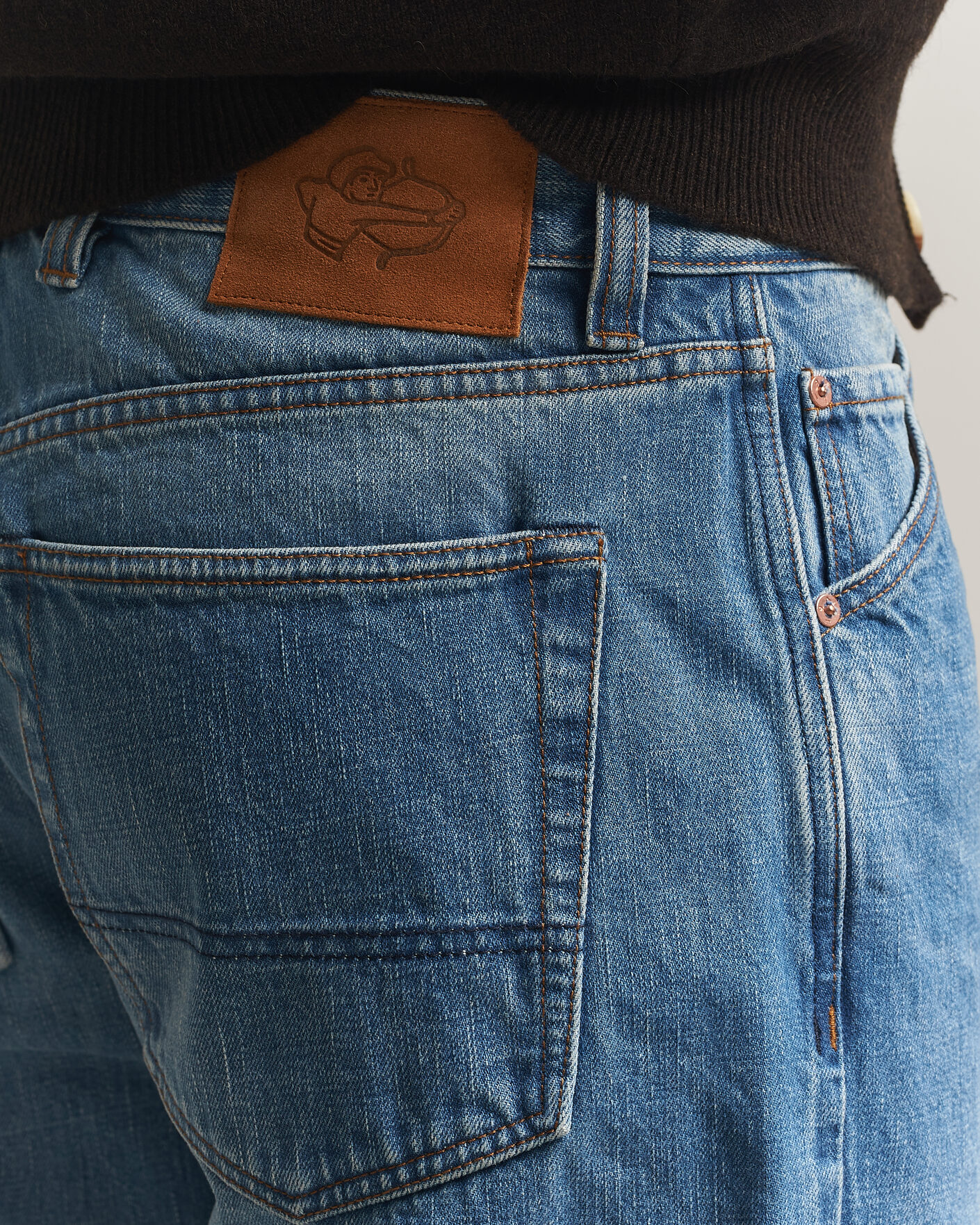 Herren | Jeans | Drake's | 5-Pocket Japanese Selvedge Denim Stone Wash