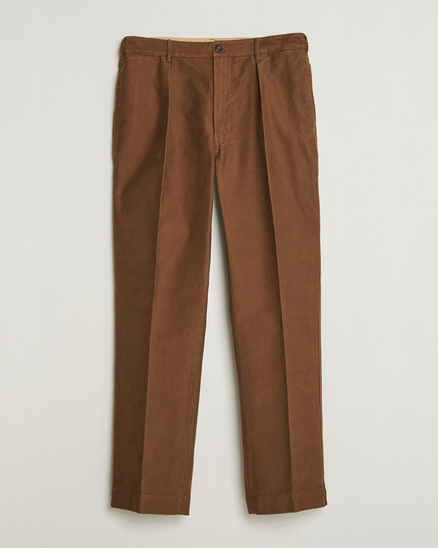 Herren | Hosen | Drake's | MKIV Japanese Moleskin Games Trousers Brown