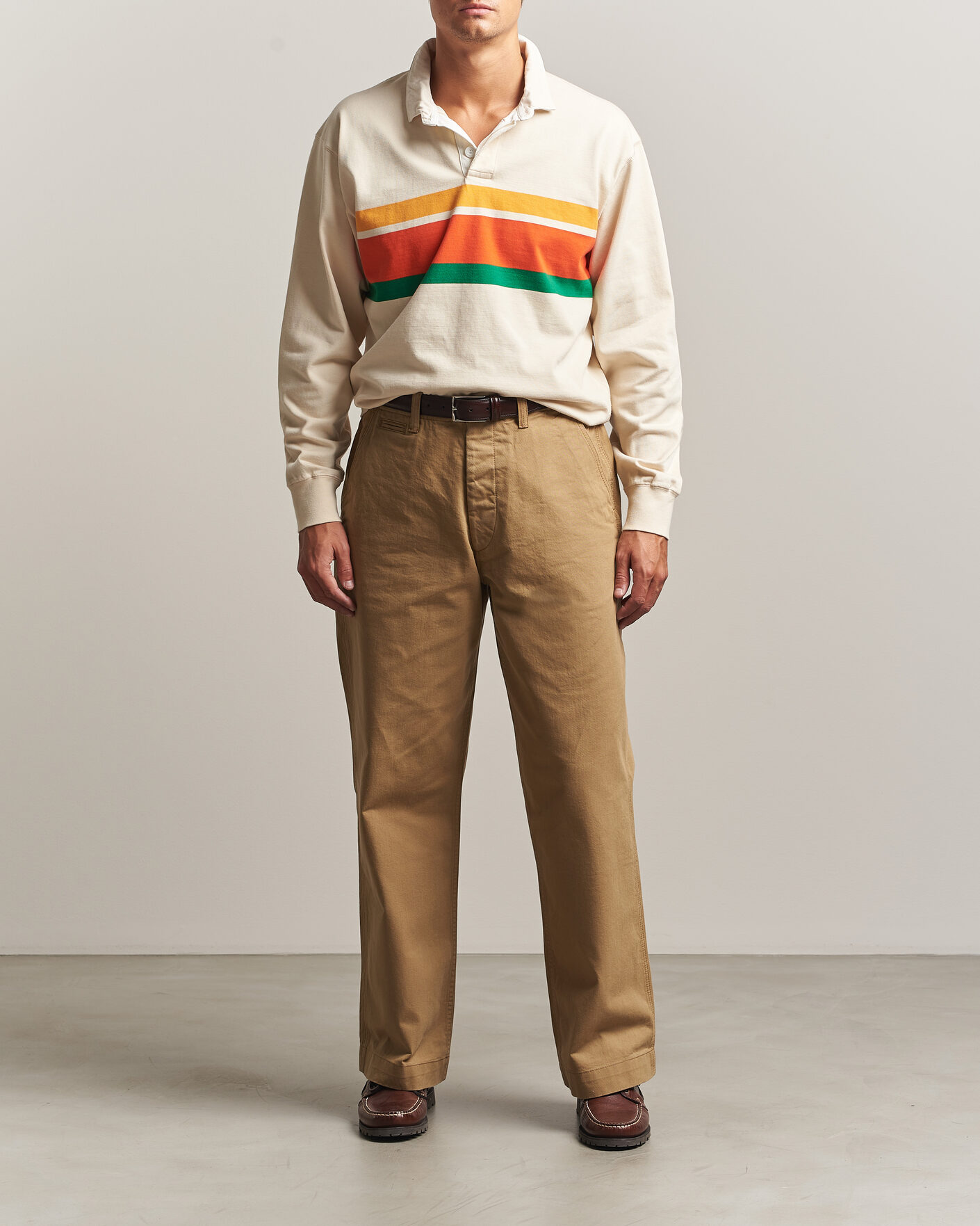 Herren | Hosen | Drake's | Twill Officer Chino Beige