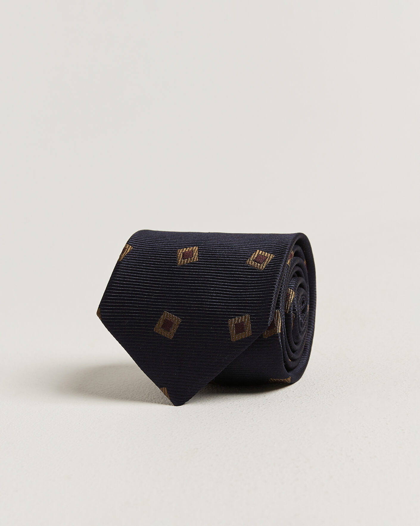 Herren | Krawatten | Drake's | Diamond Motif Silk Tie Navy/Gold/Red