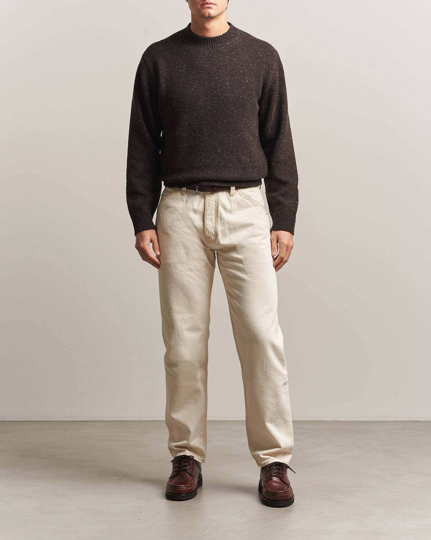 Herren | Pullover | Drake's | Donegal Crewneck Brown