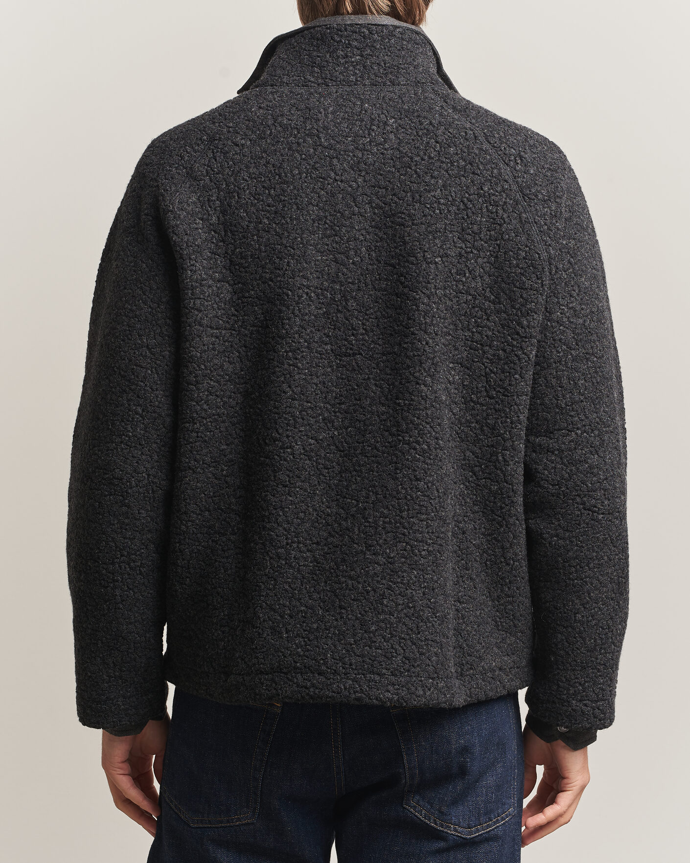 Herren | Pullover | Drake's | Mock Neck Fleece Grey