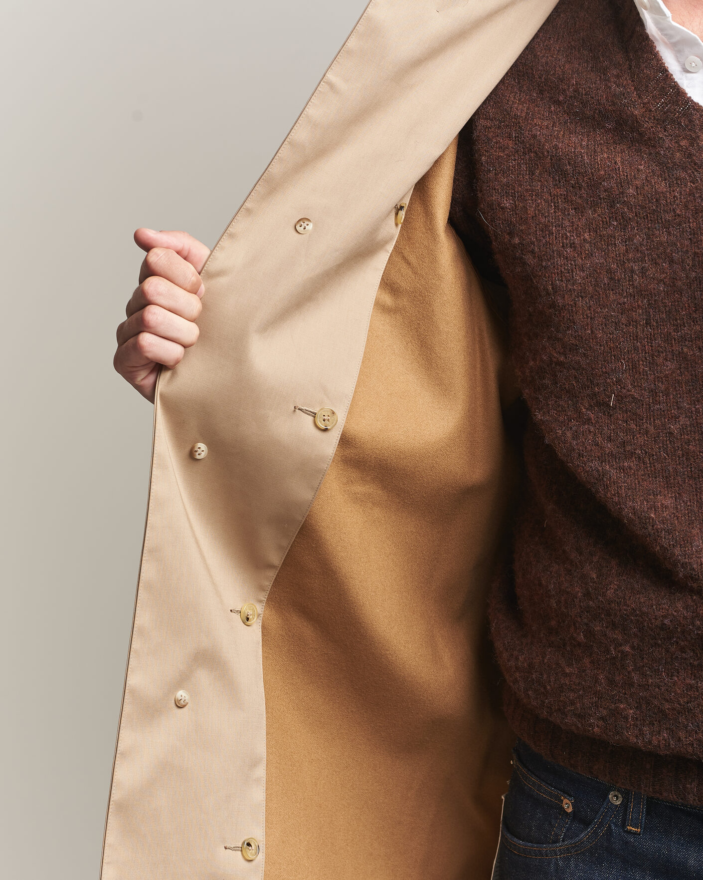 Herren | Jacken | Mackintosh | Dunkeld Car Coat Fawn