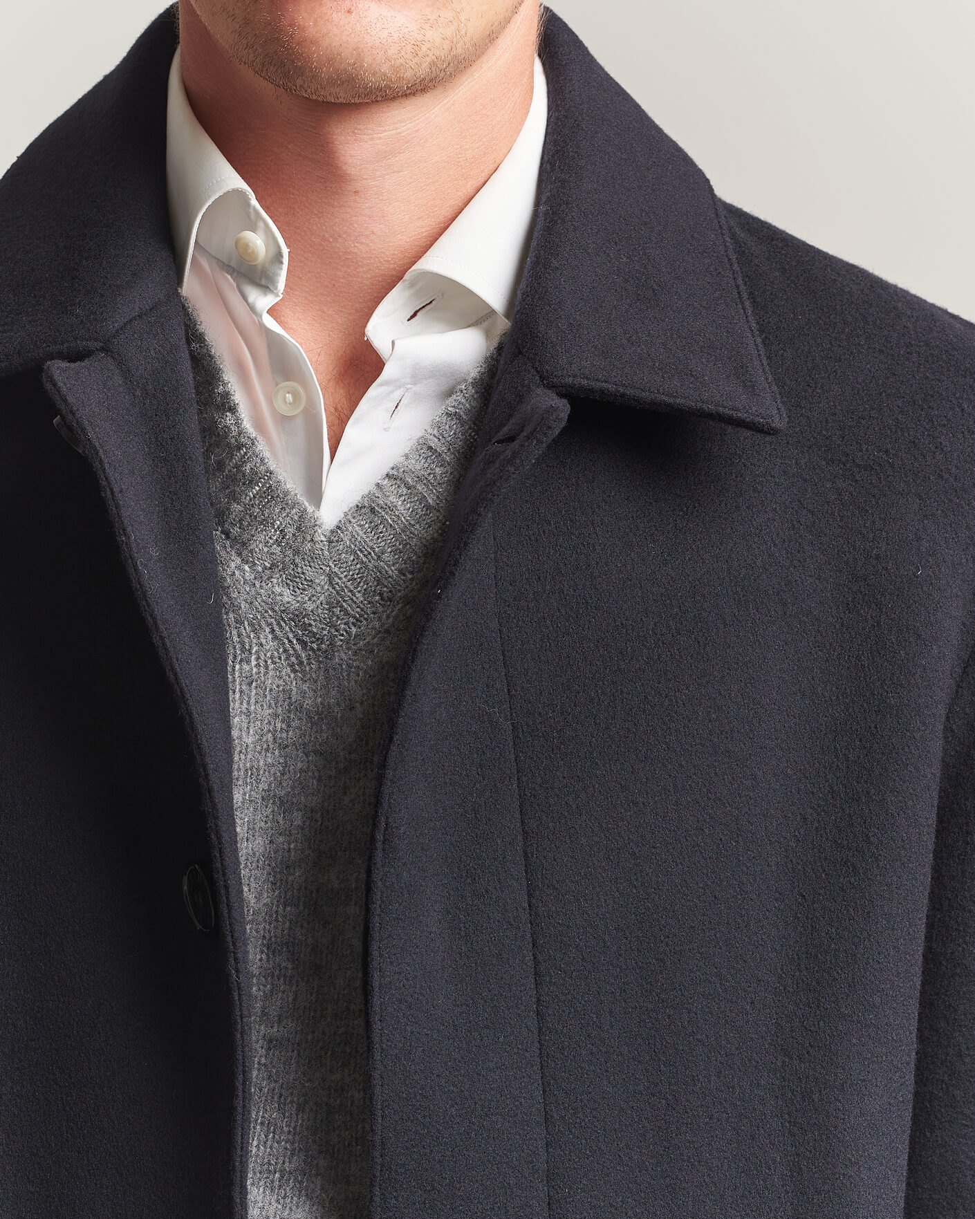 Herren | Jacken | Mackintosh | Dunkeld Wool/Cashmere Coat Navy