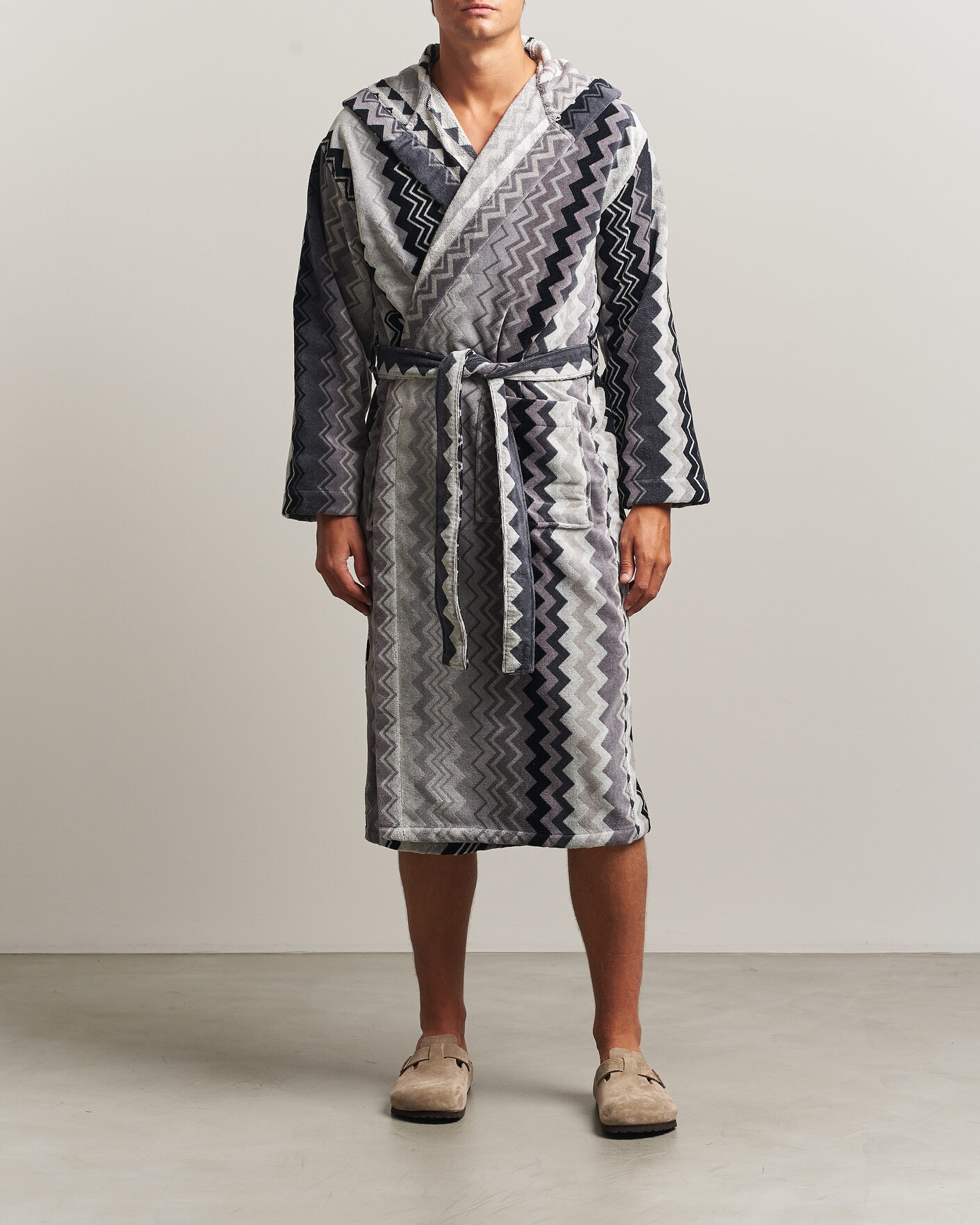 Herren | Schlafanzüge & Bademäntel | Missoni Home | Giacomo Hooded Bathrobe Multi Black