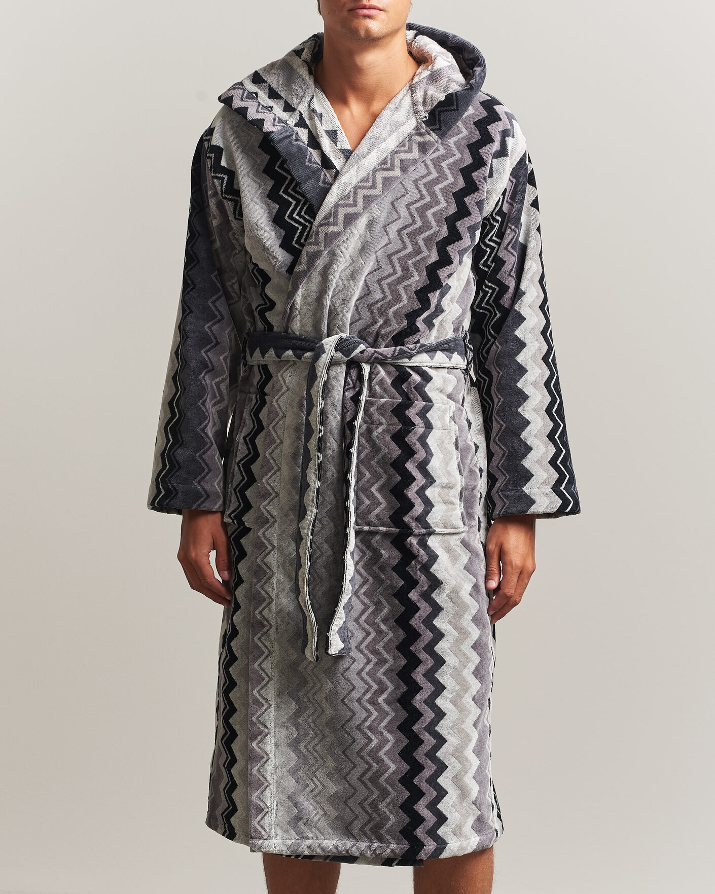 Herren | Schlafanzüge & Bademäntel | Missoni Home | Giacomo Hooded Bathrobe Multi Black